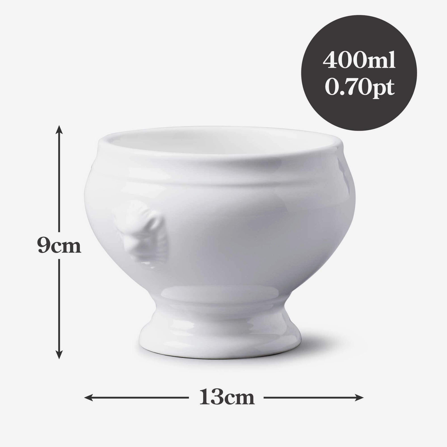 Porcelain Soup Bowl with Lion Head