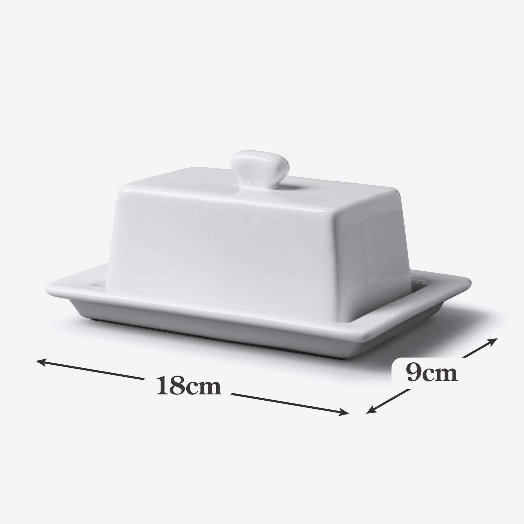 Porcelain Traditional Butter Plate with Lid