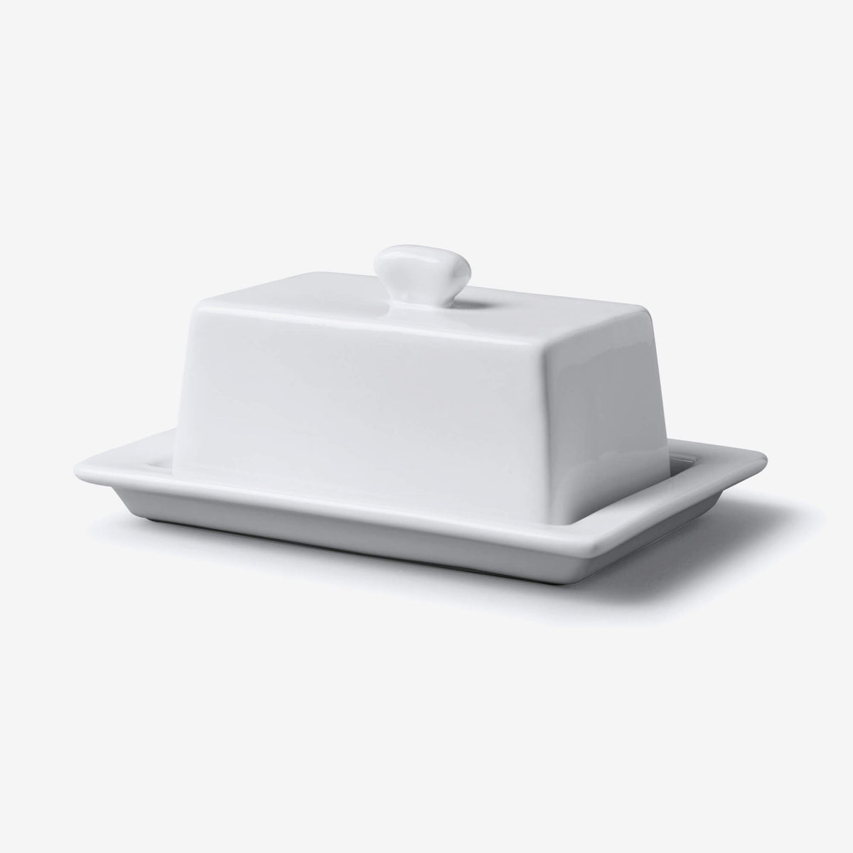 Porcelain Traditional Butter Plate with Lid