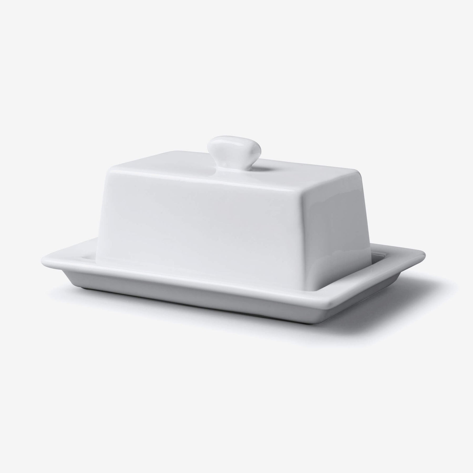 Porcelain Traditional Butter Plate with Lid