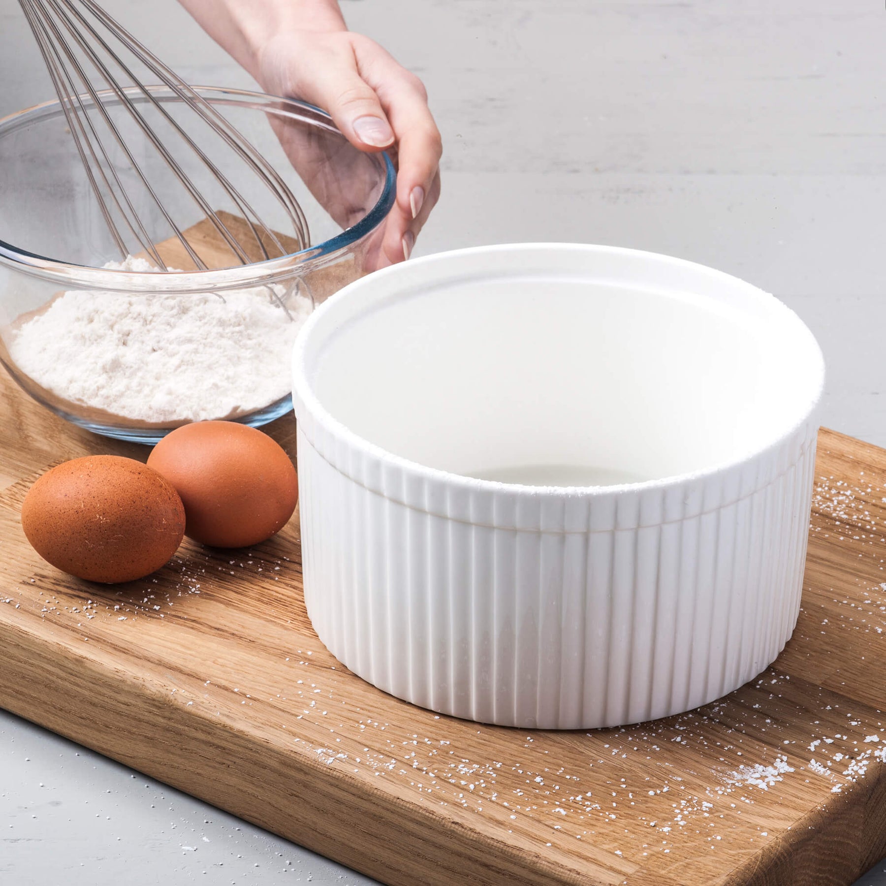 Porcelain Souffle Dish, Available in 3 Sizes
