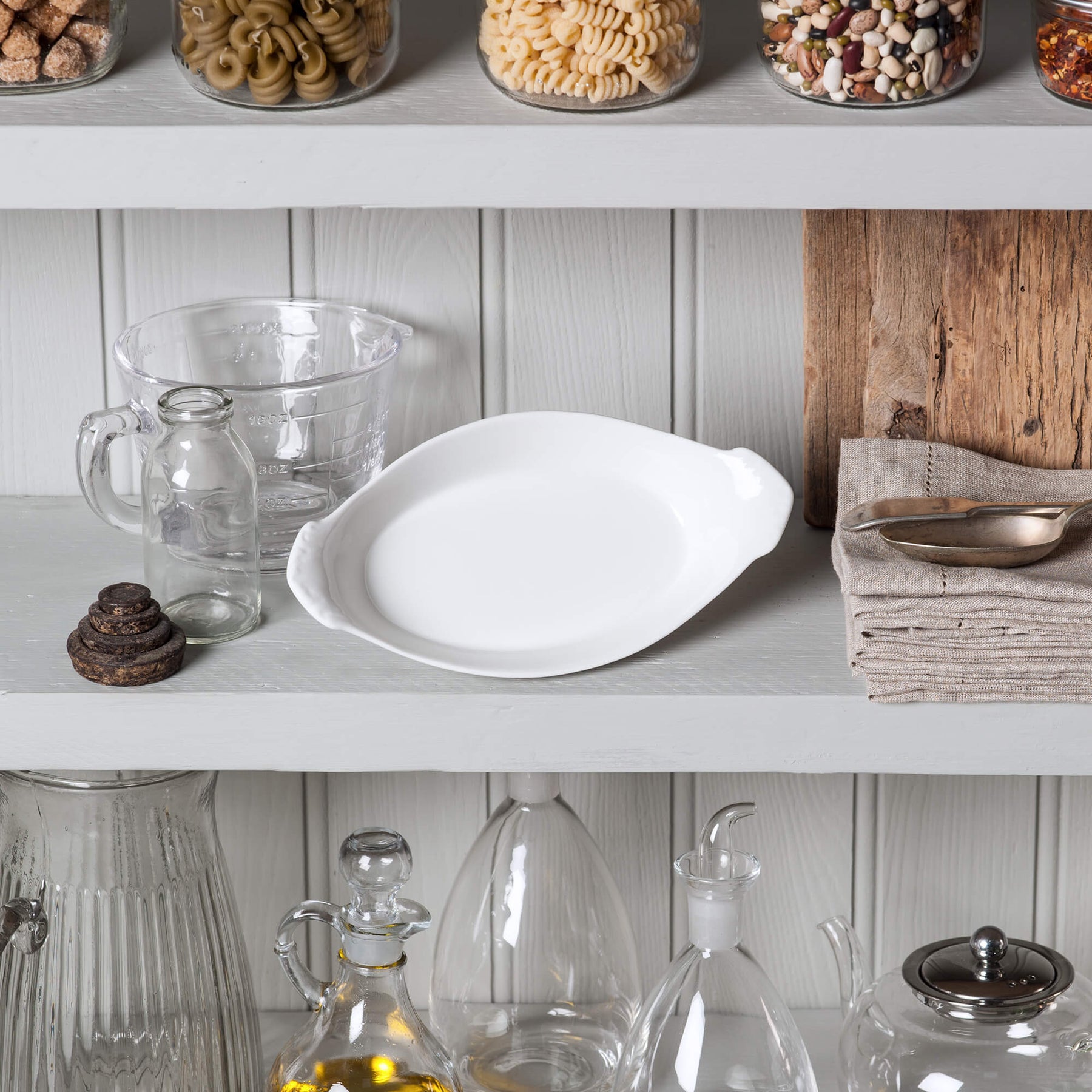 Porcelain Traditional Gratin Dish, Available in 3 Sizes