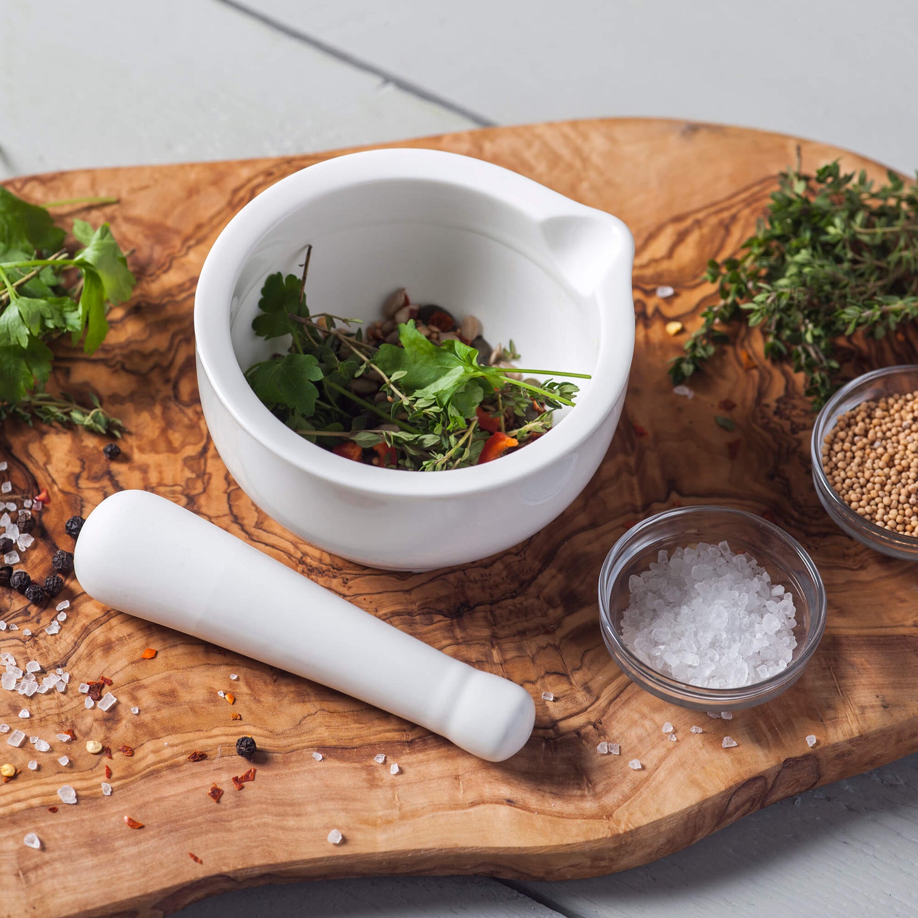 Porcelain Mortar & Pestle, Available in 3 Sizes