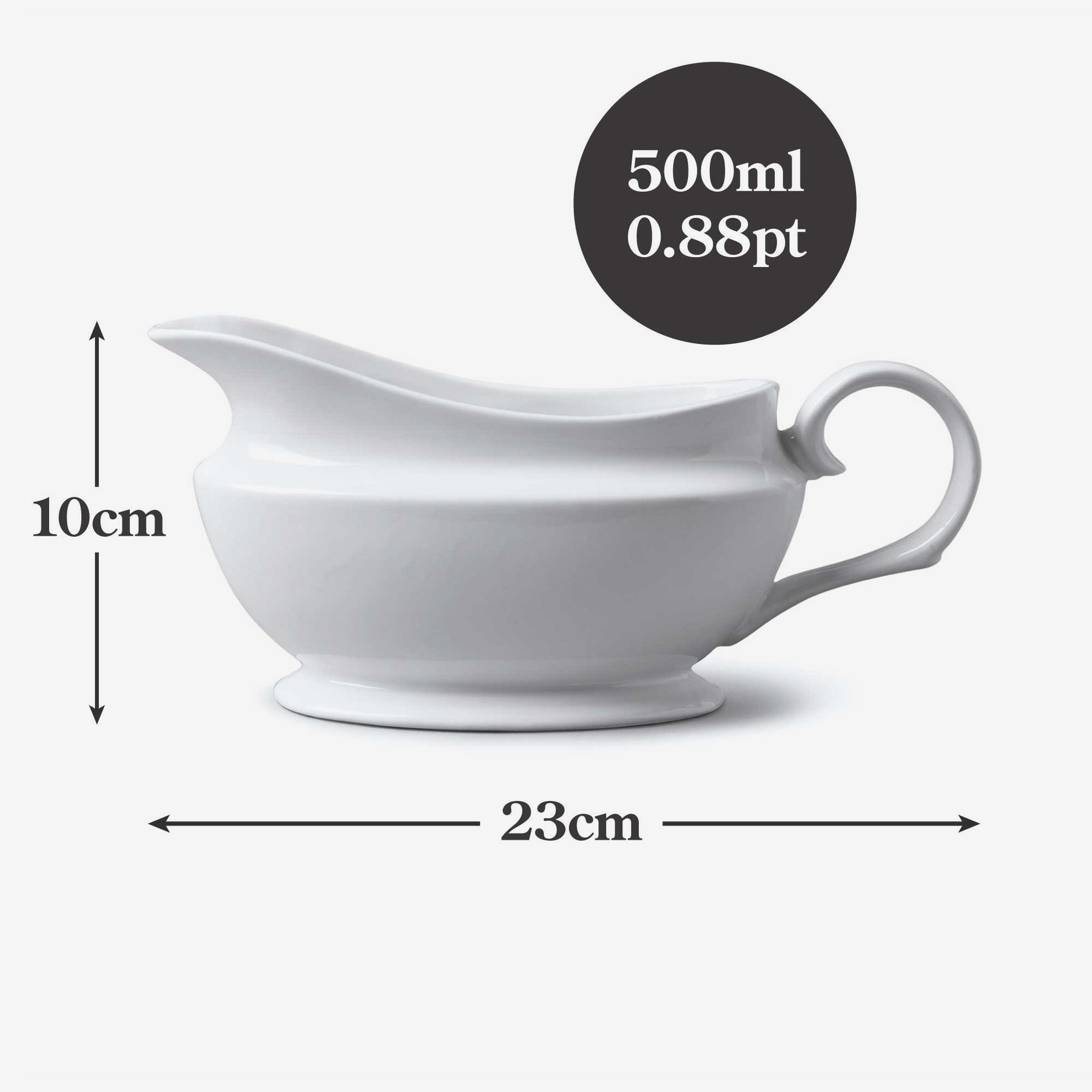 Porcelain Gravy & Sauce Boat, Available in 3 Sizes