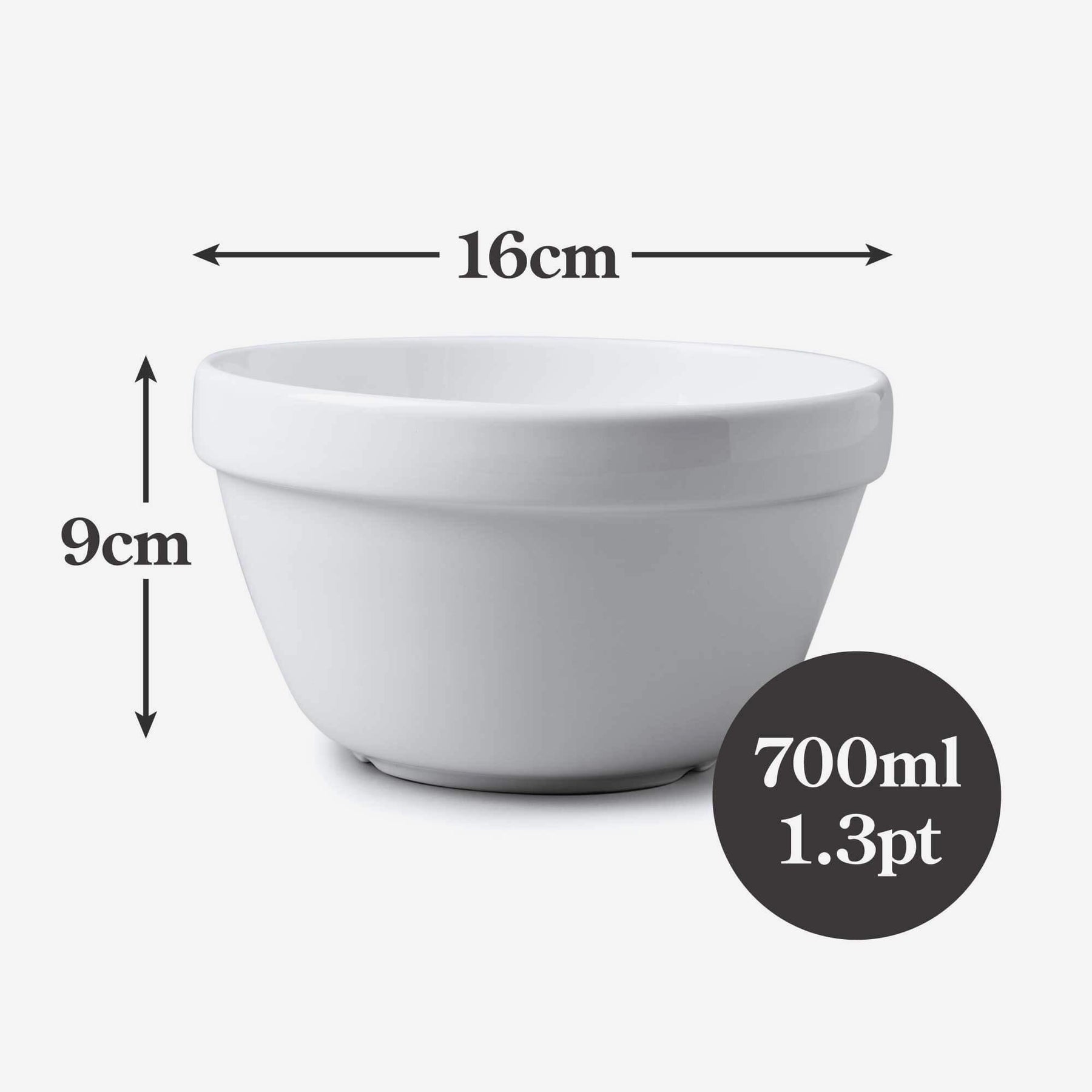 Porcelain Pudding Basin, Available in 5 Sizes