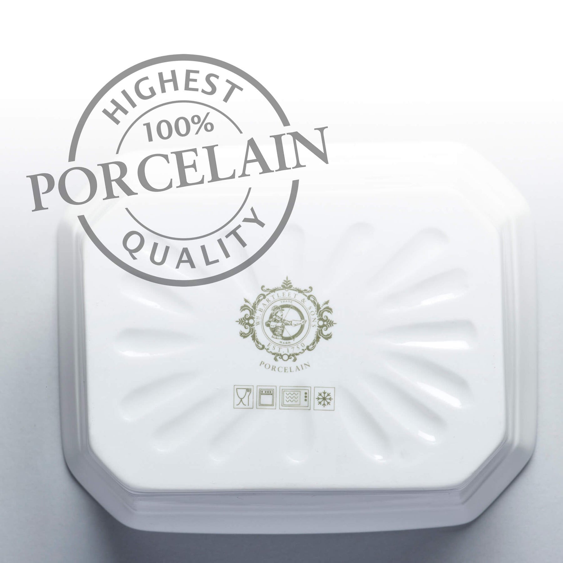 Porcelain Terrine/Butter Dish with Lid