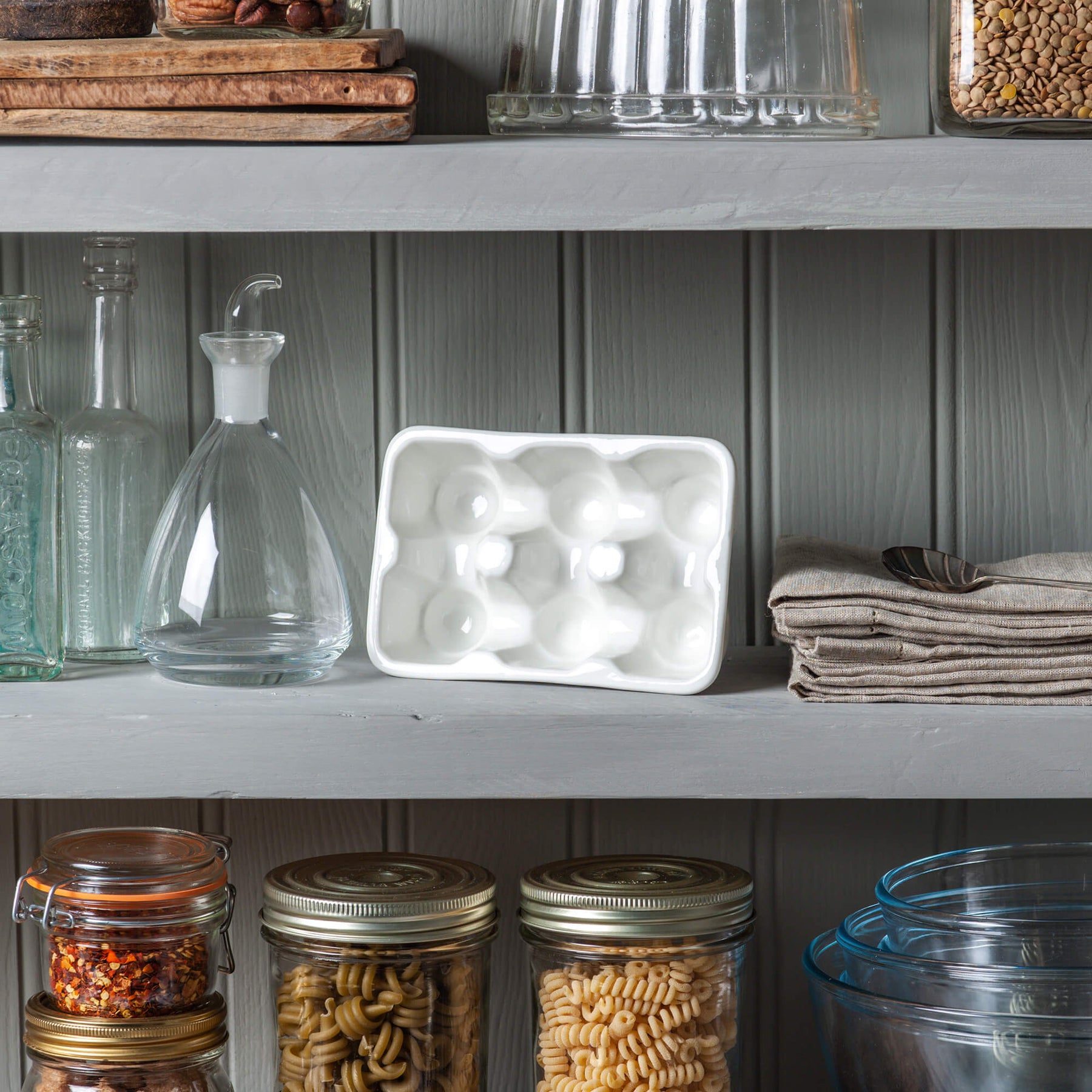 Porcelain Divided Fridge Egg Box