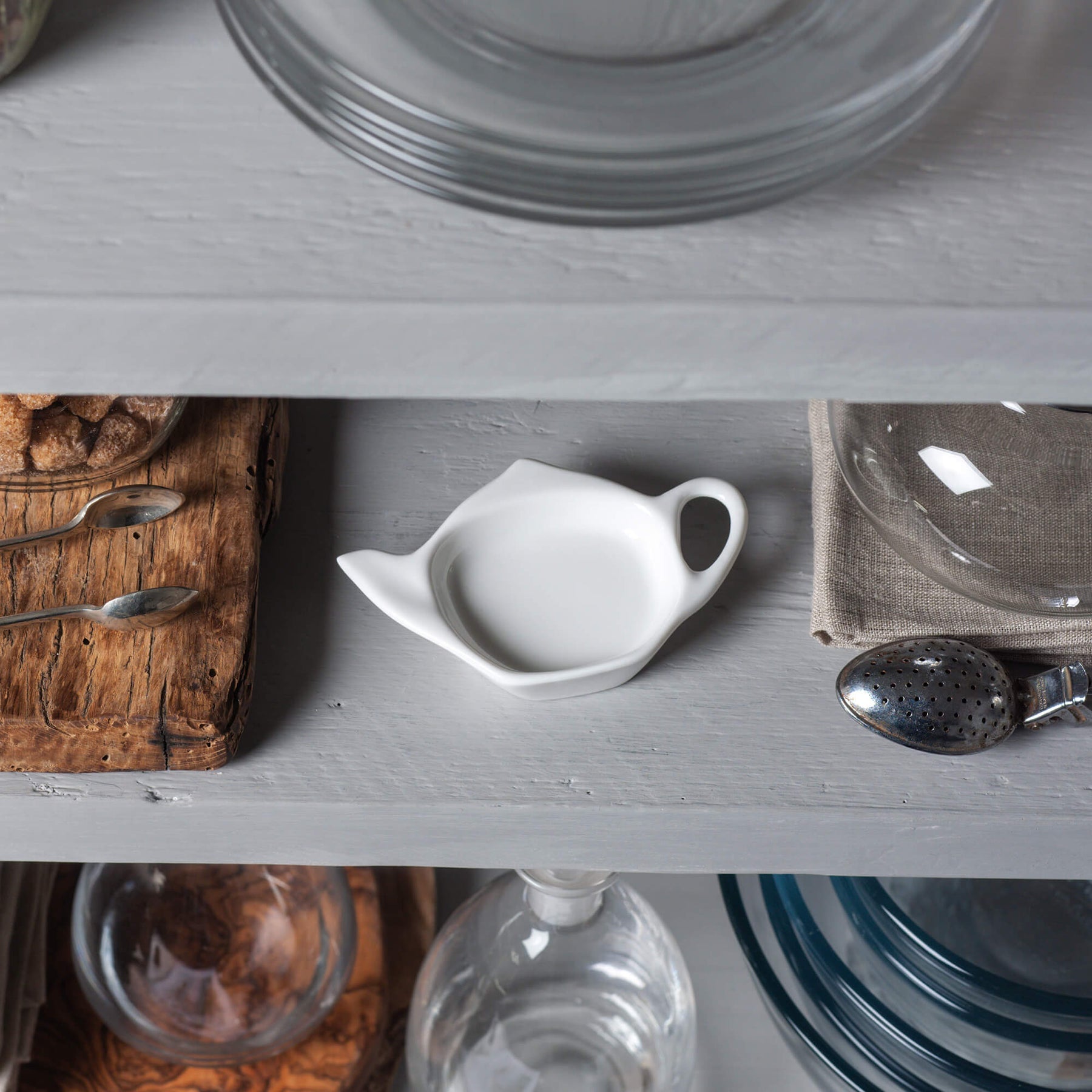Porcelain Teapot Shaped Tea Bag Tidy