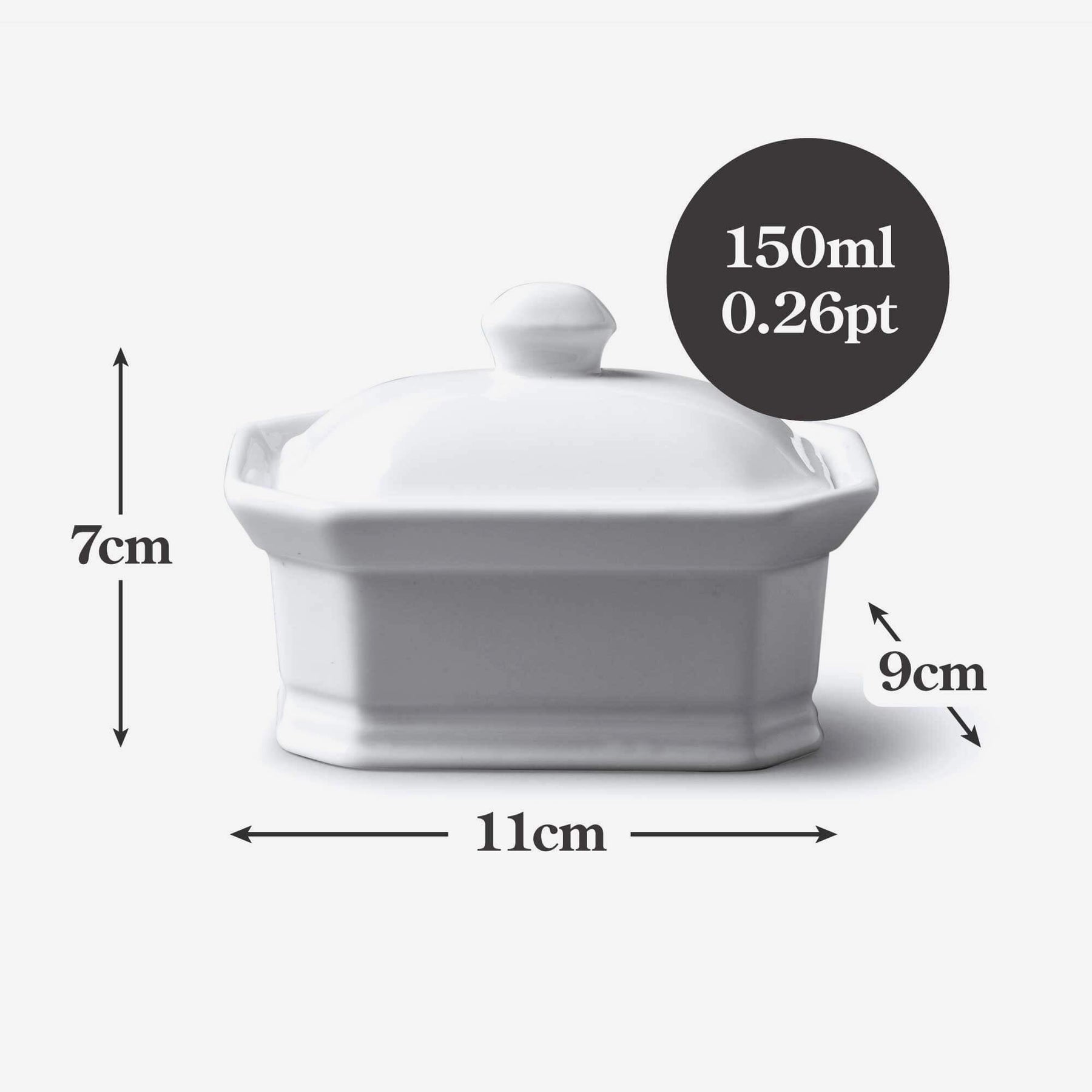 Porcelain Terrine/Butter Dish with Lid