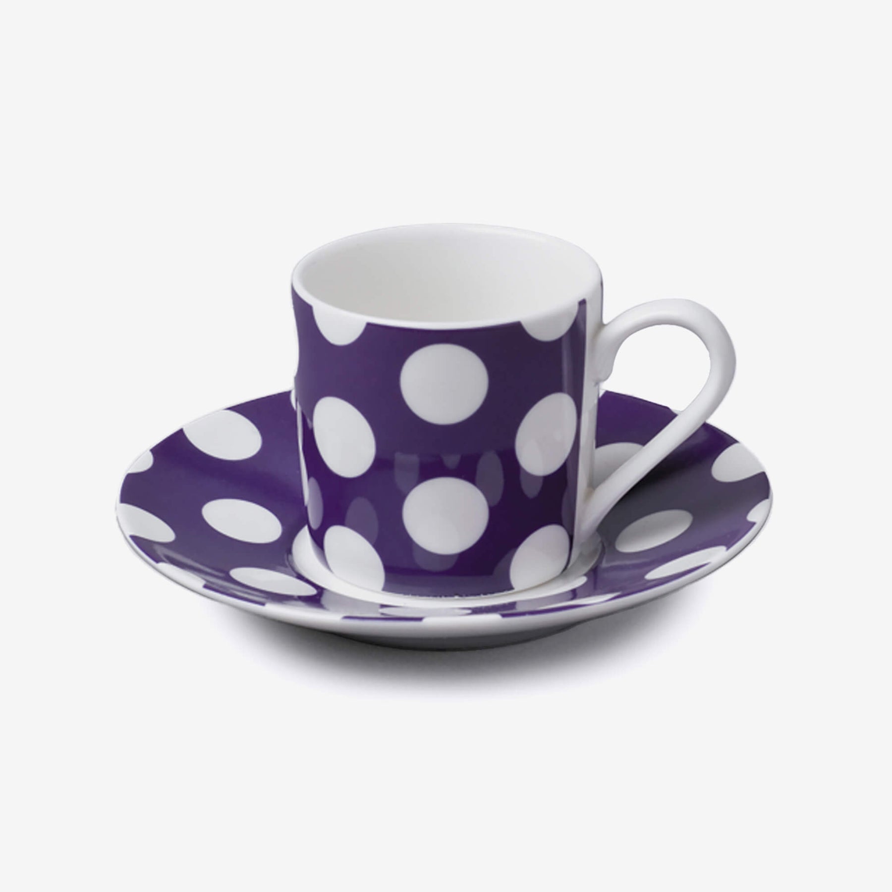 Porcelain Spotty Espresso Cup & Saucer