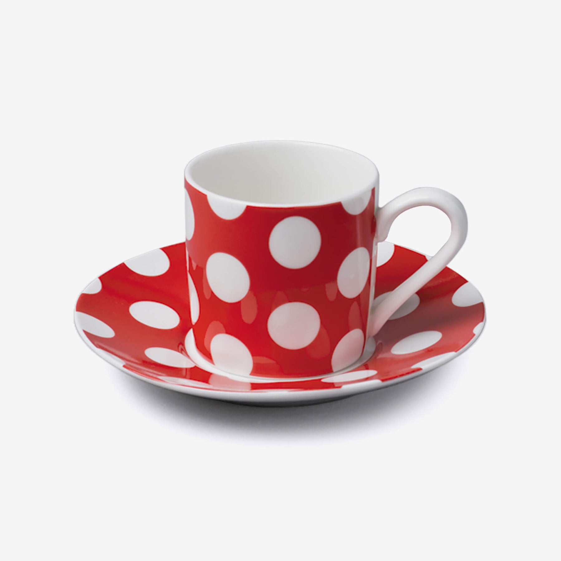 Porcelain Spotty Espresso Cup & Saucer