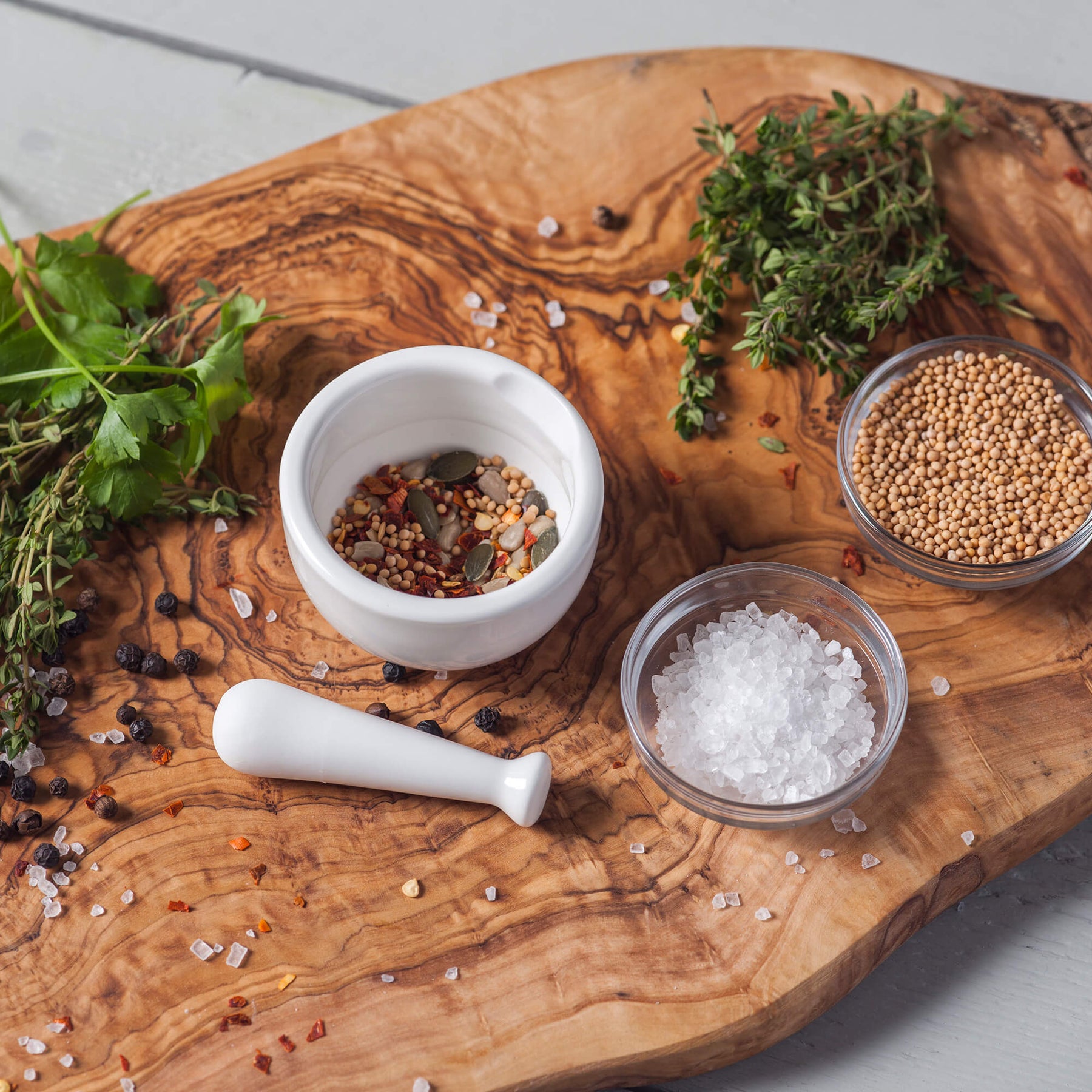 Porcelain Mortar & Pestle, Available in 3 Sizes