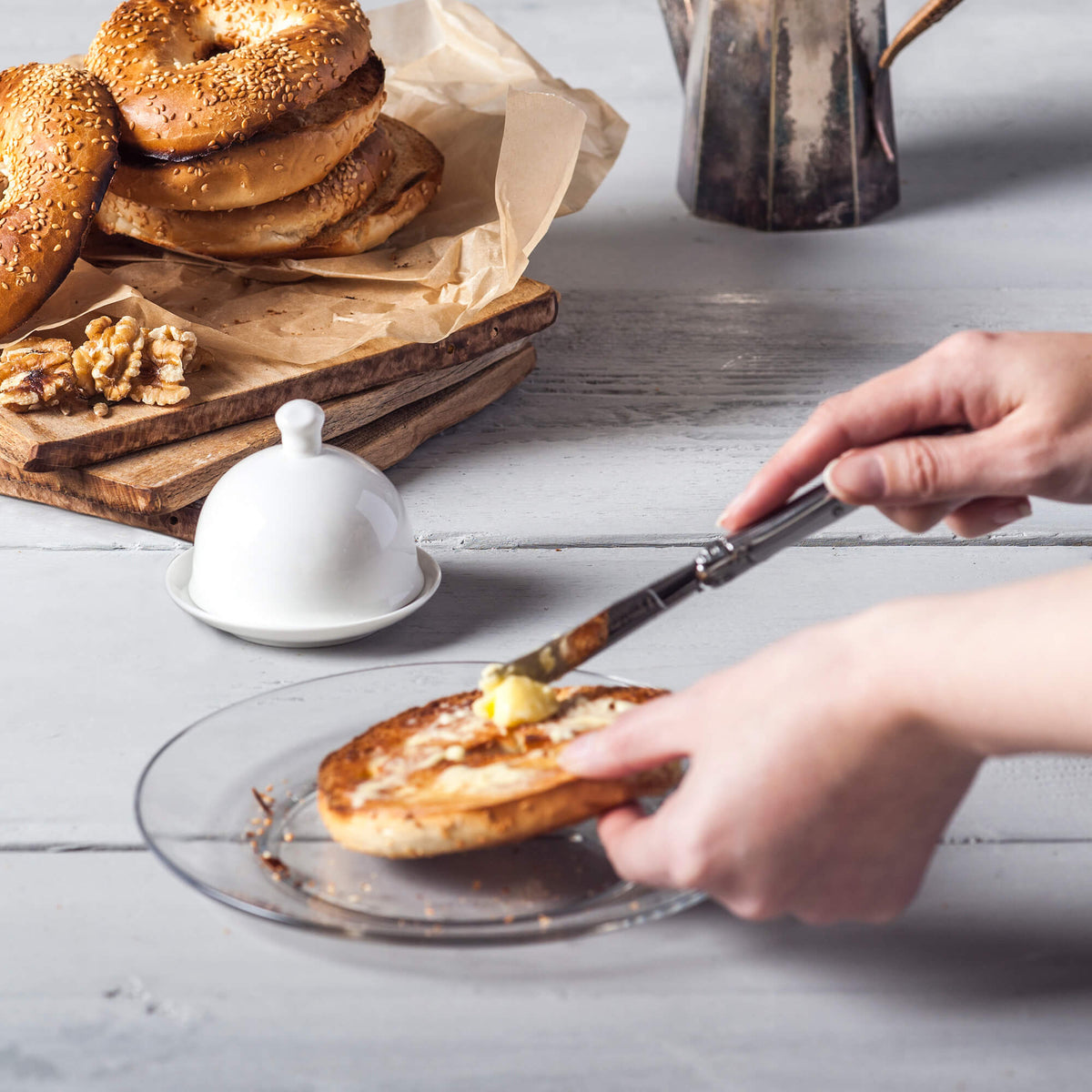 Porcelain Butter Pat with Lid