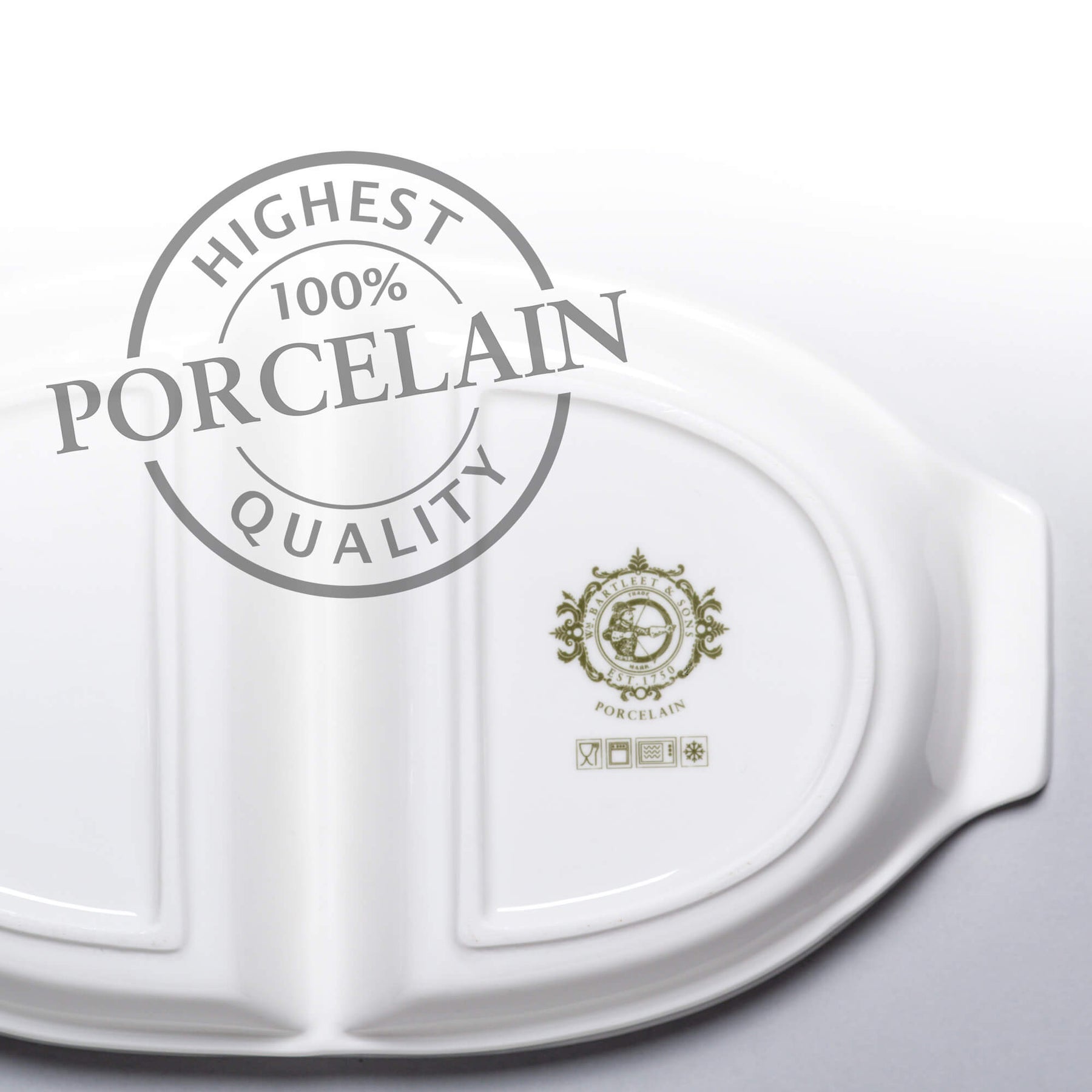 Porcelain Large Divided Dish, Available in 2 Sizes