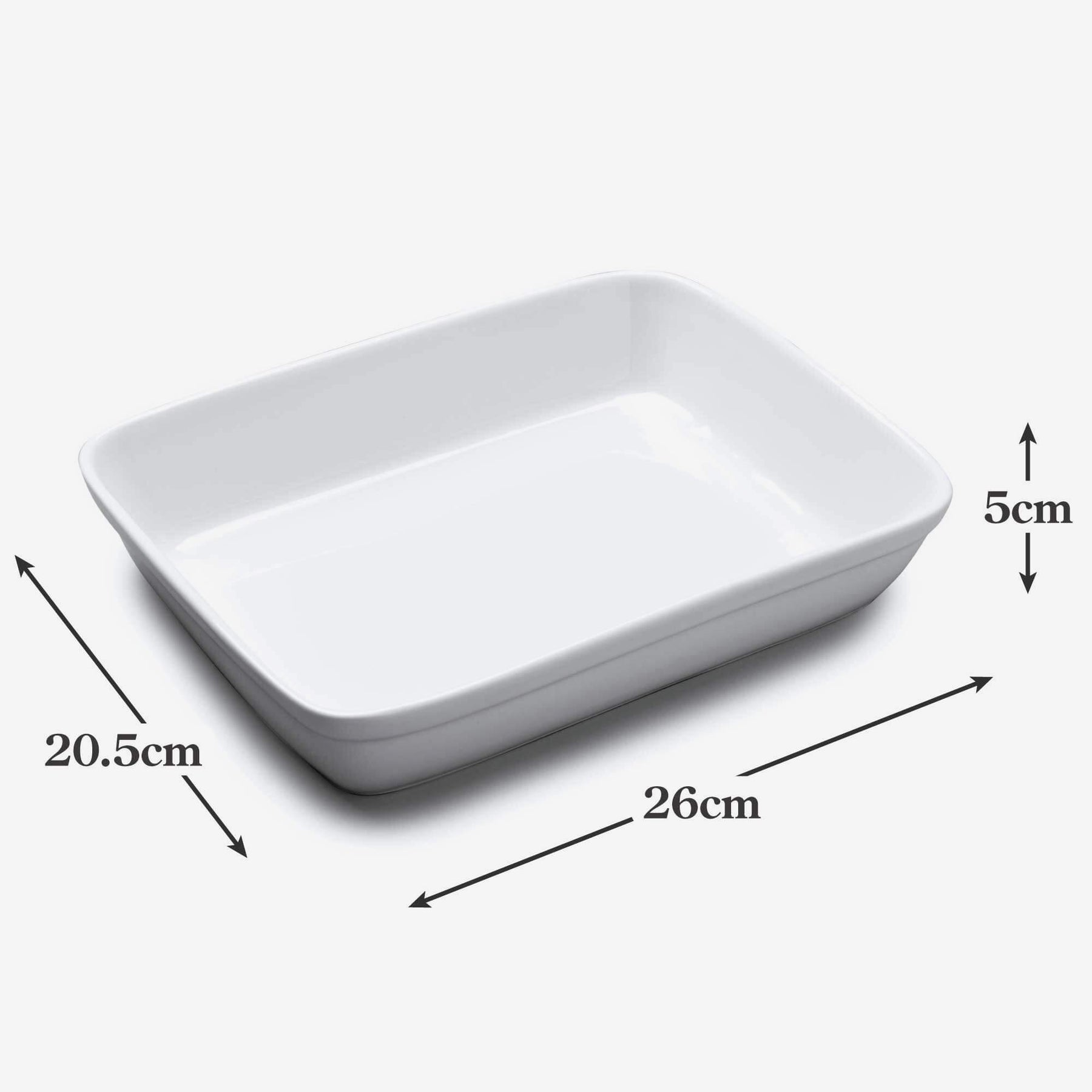 Porcelain Traditional Lasagne Dish, Available in 2 Sizes