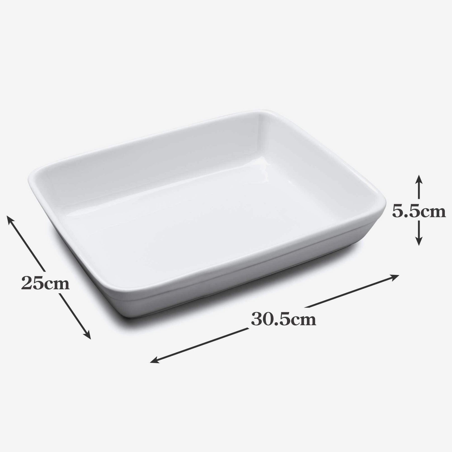 Porcelain Traditional Lasagne Dish, Available in 2 Sizes
