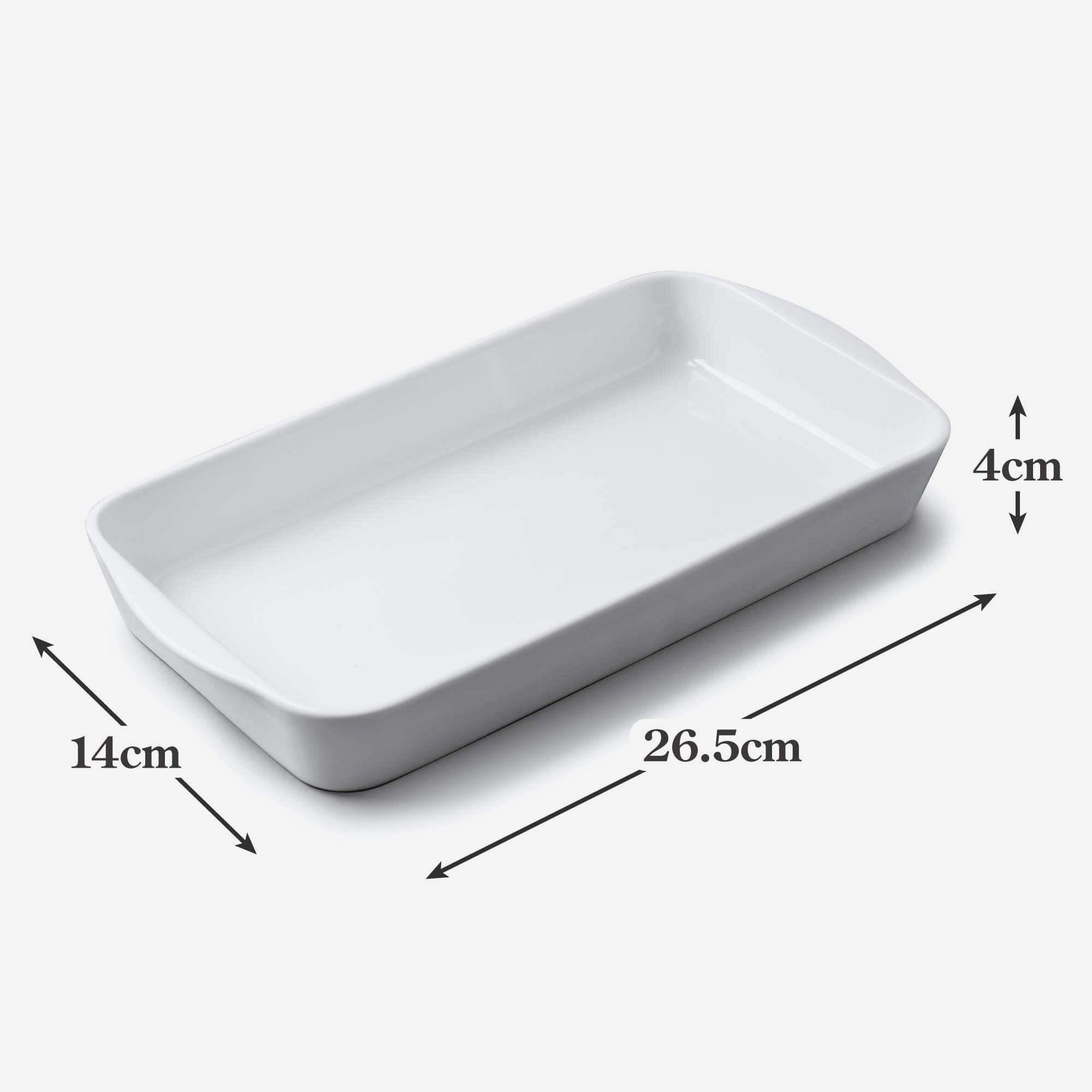 Porcelain Rectangular Baker, Available in 3 Sizes