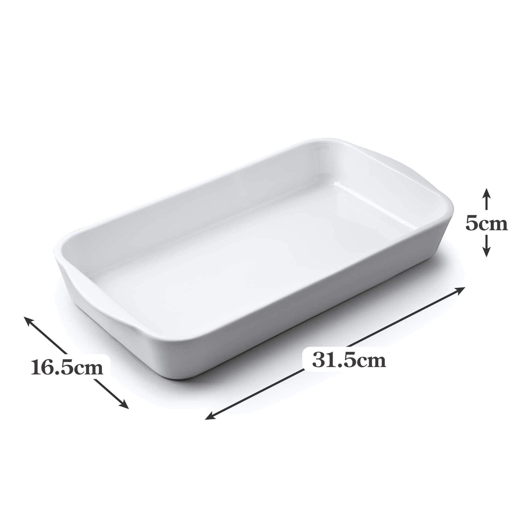 Porcelain Rectangular Baker, Available in 3 Sizes