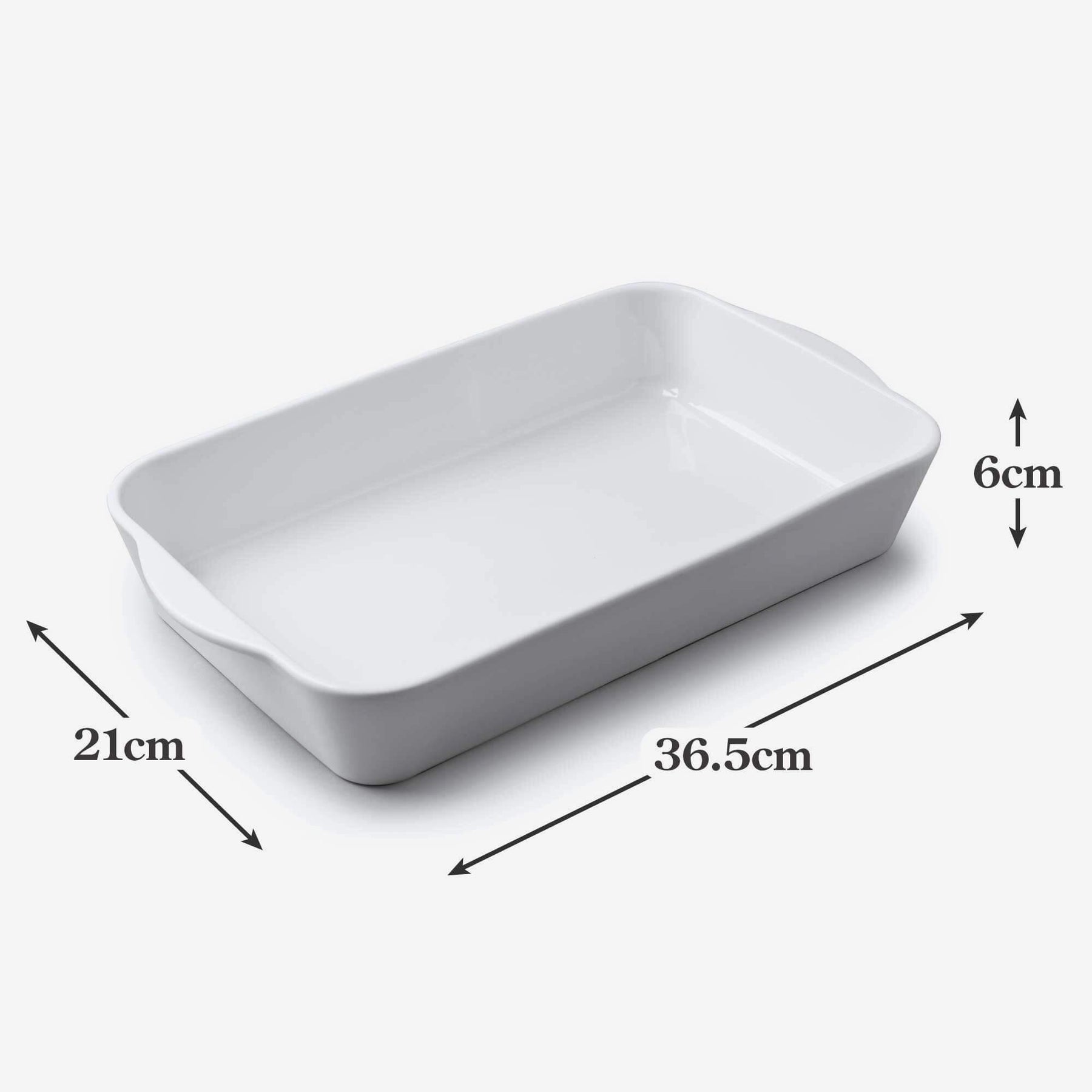 Porcelain Rectangular Baker, Available in 3 Sizes