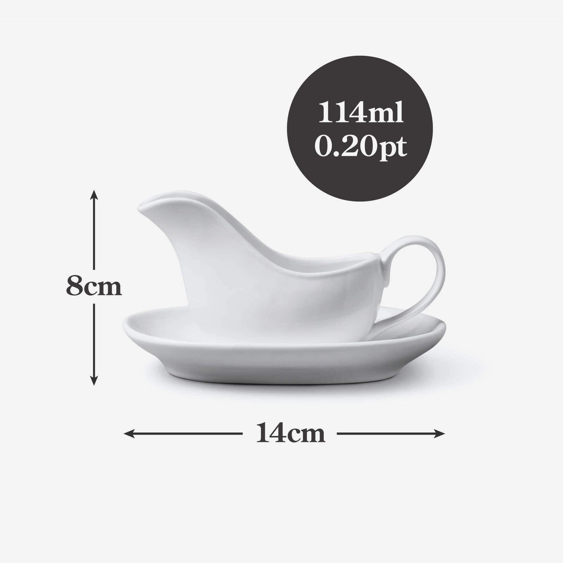 Porcelain Mini Sauce Boat & Saucer