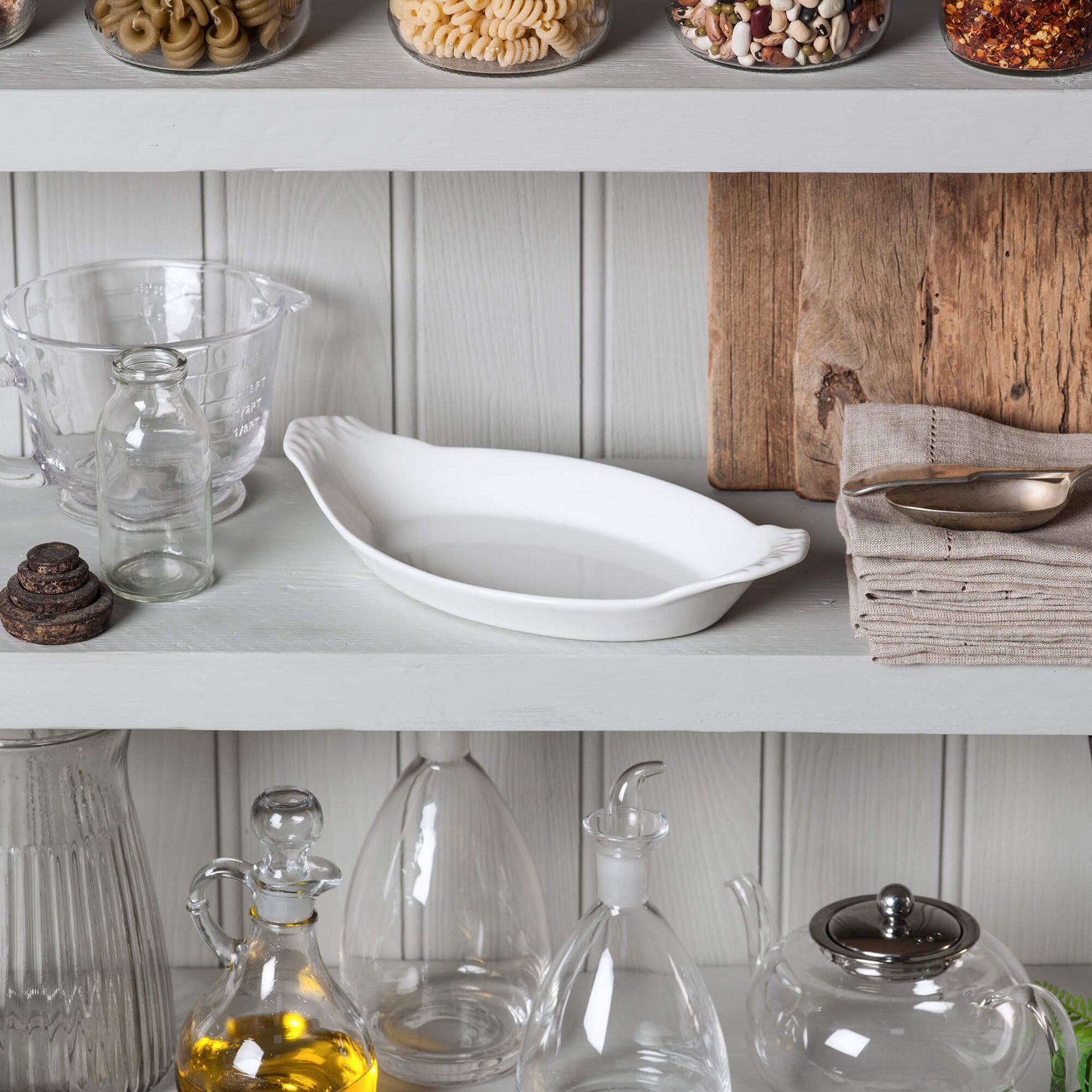Porcelain Traditional Gratin Dish, Available in 3 Sizes
