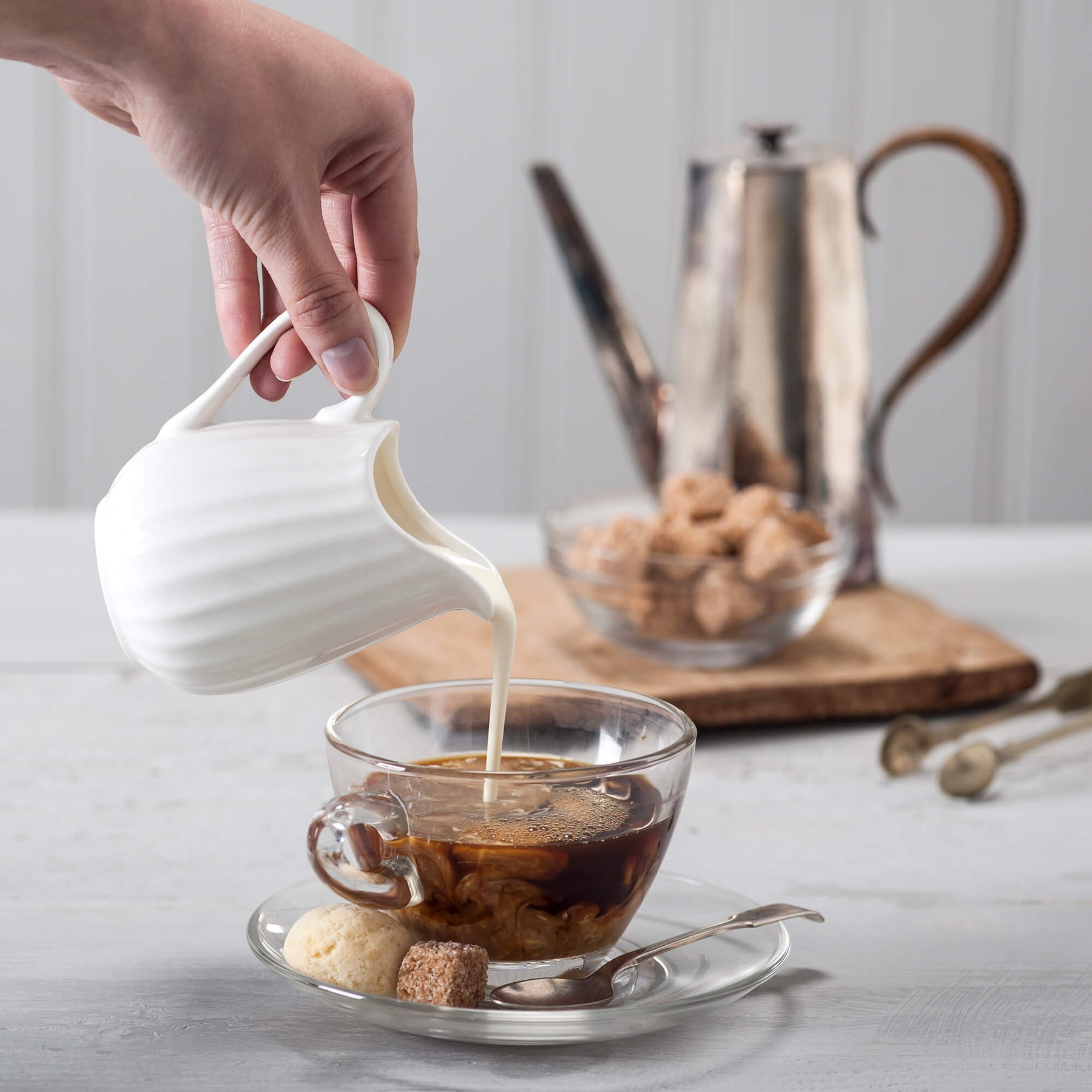 Porcelain Fluted Jug, Available in 3 Sizes