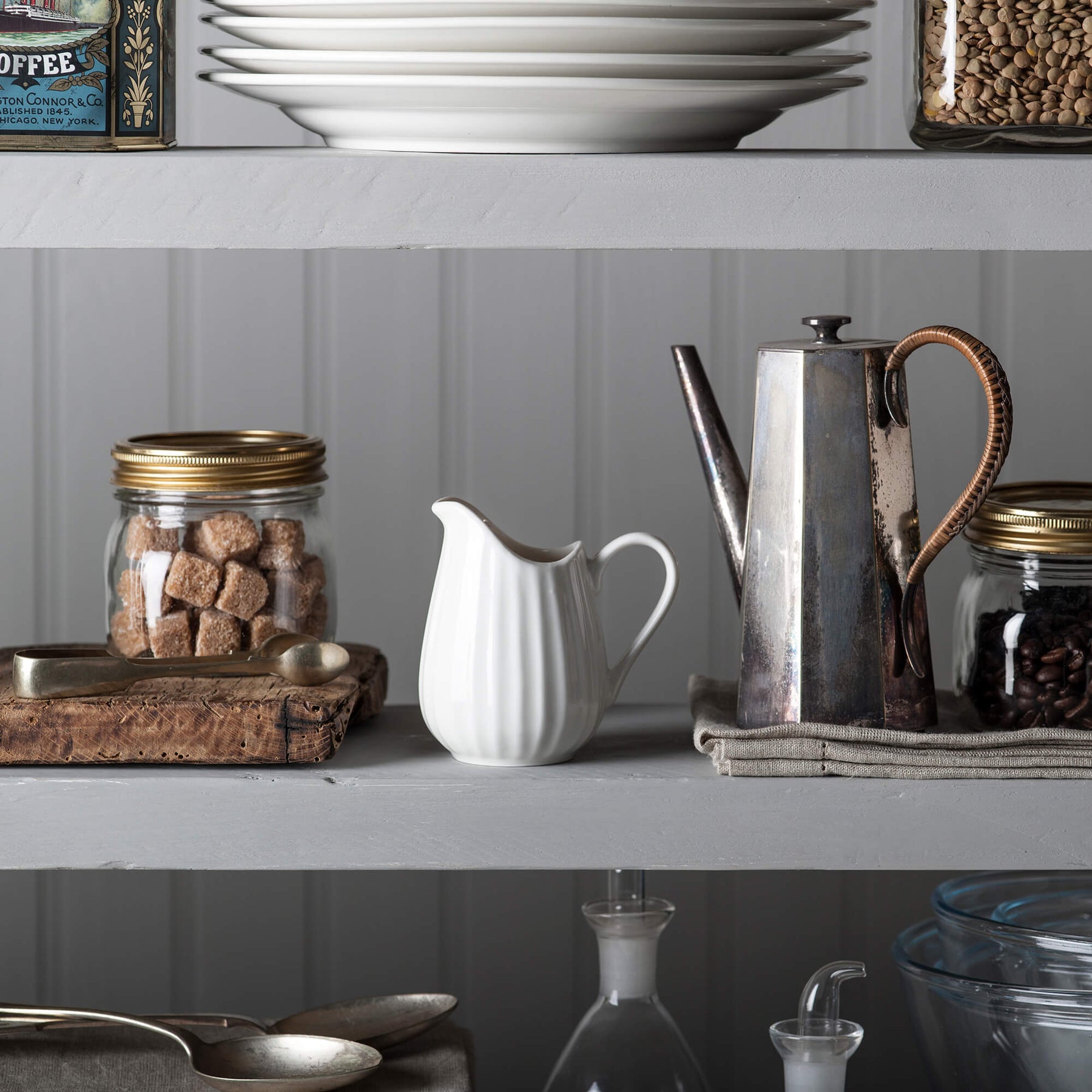Porcelain Fluted Jug, Available in 3 Sizes