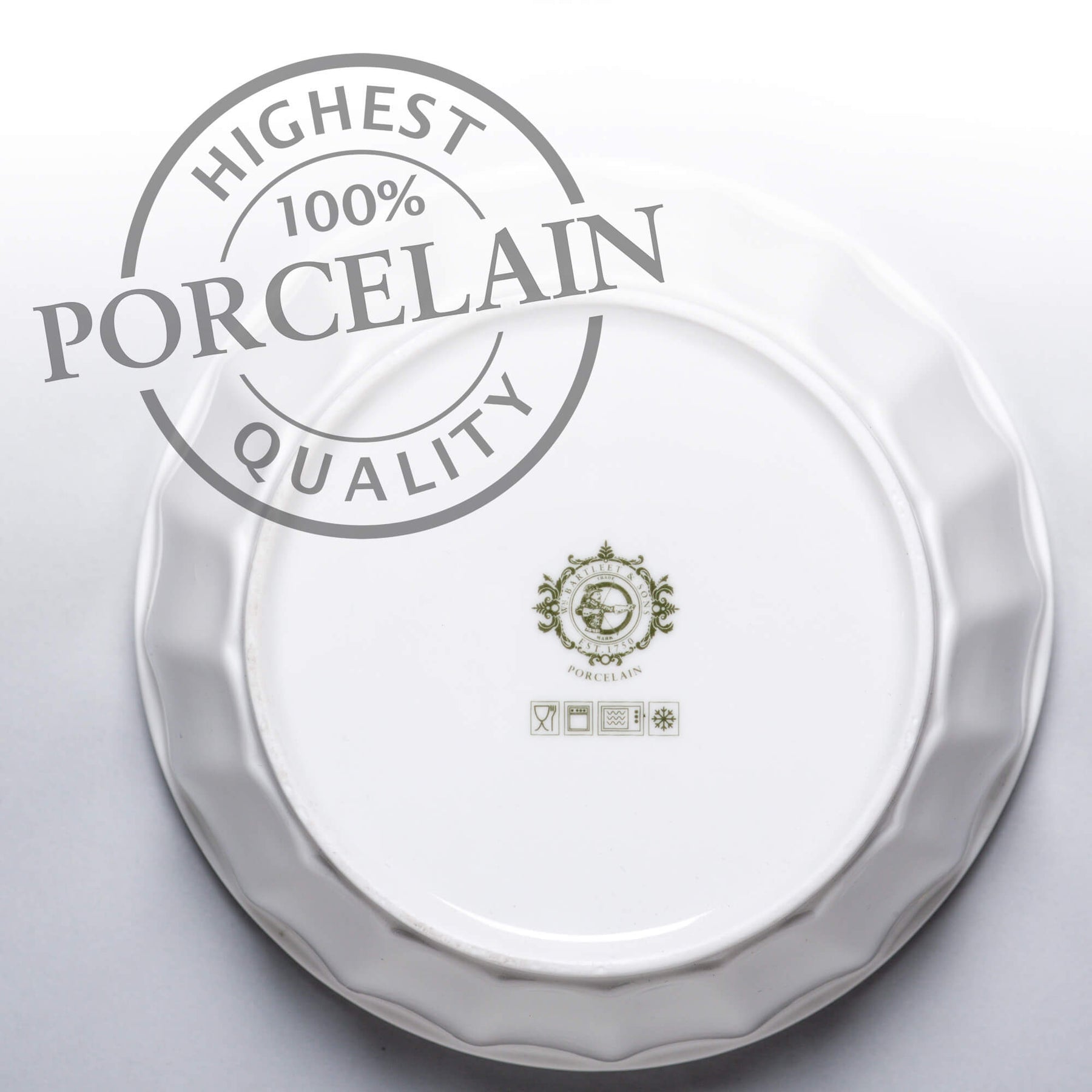 Porcelain Fluted Bowl, Available in 2 Sizes