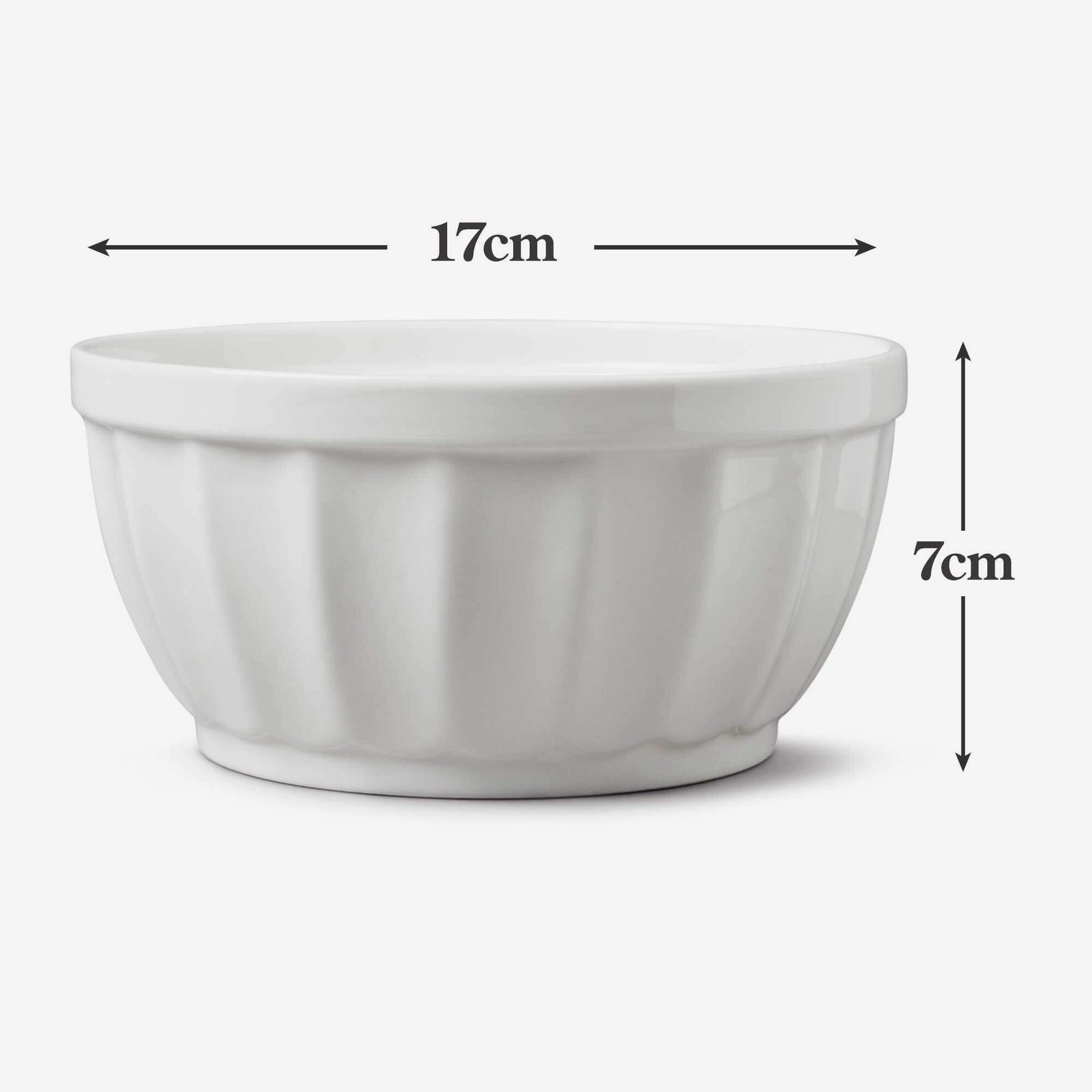 Porcelain Fluted Bowl, Available in 2 Sizes