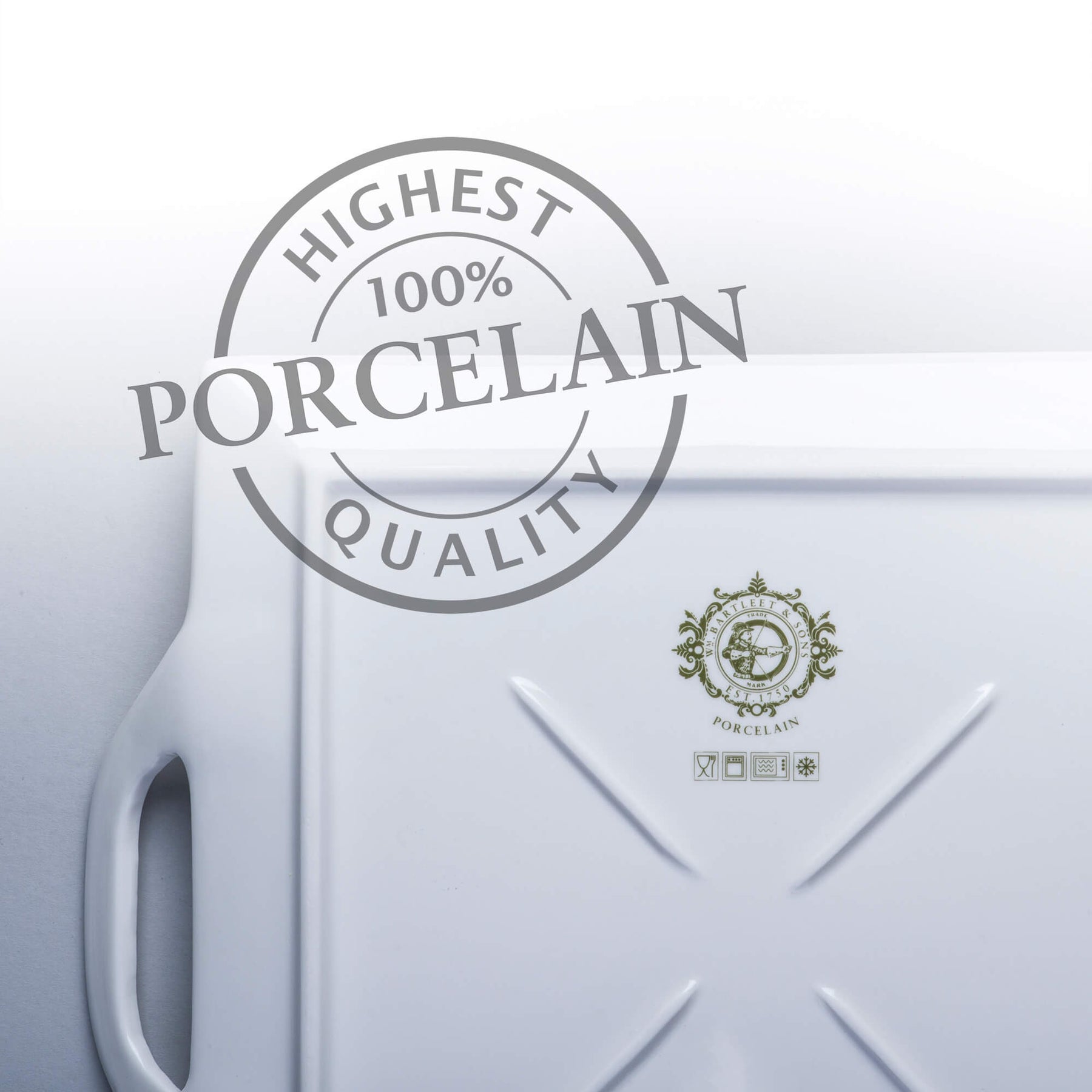 Porcelain Cheese Board with Handles