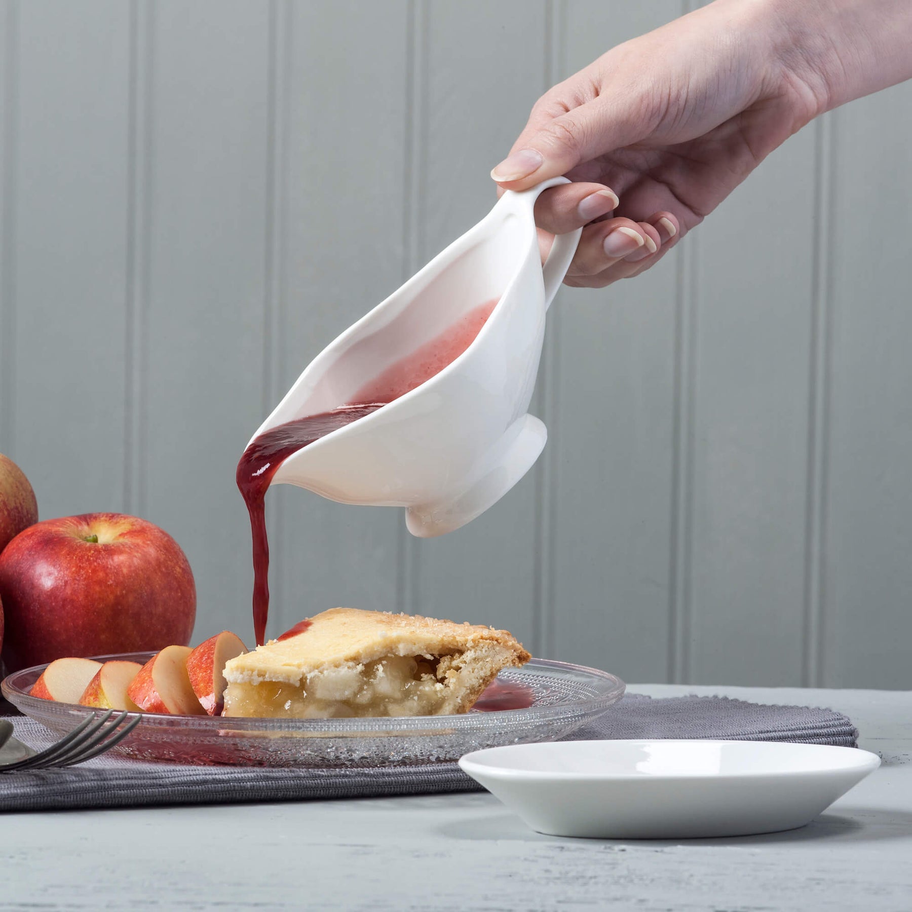 Porcelain Mini Sauce Boat & Saucer