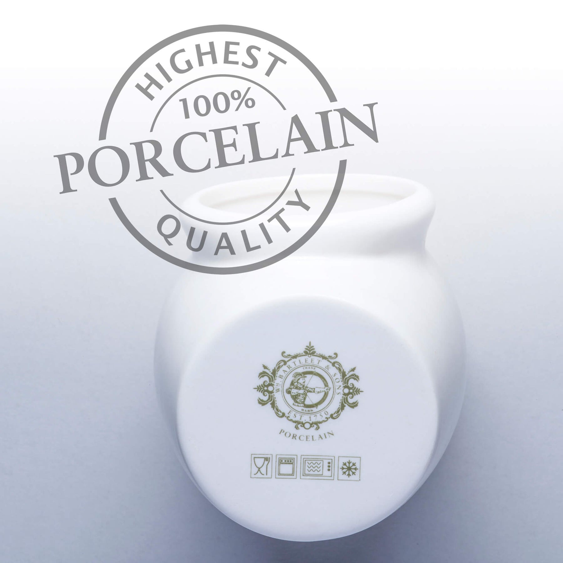 Porcelain Salt Pig with Wooden Spoon