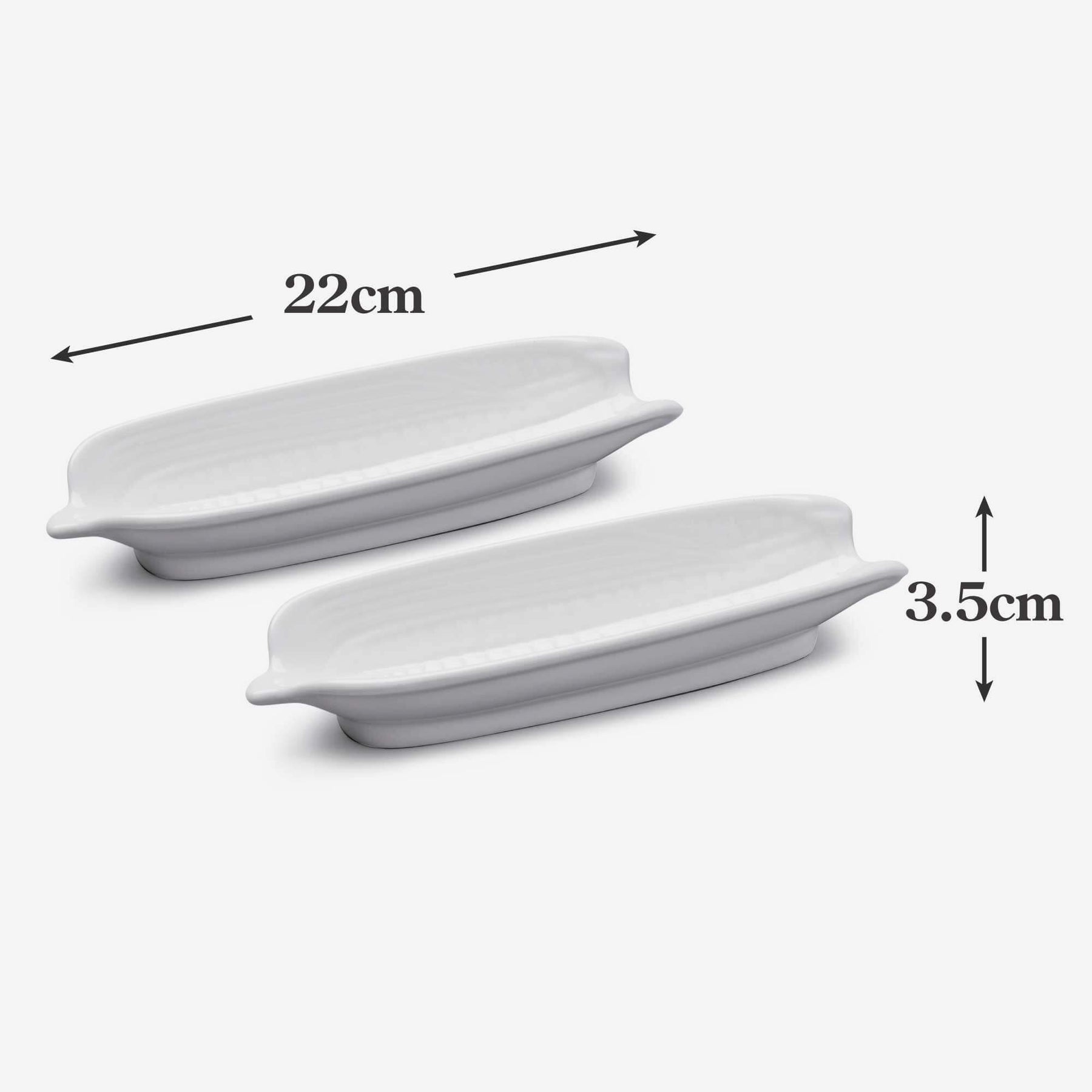 Porcelain Corn on the Cob Plate, Set of 2