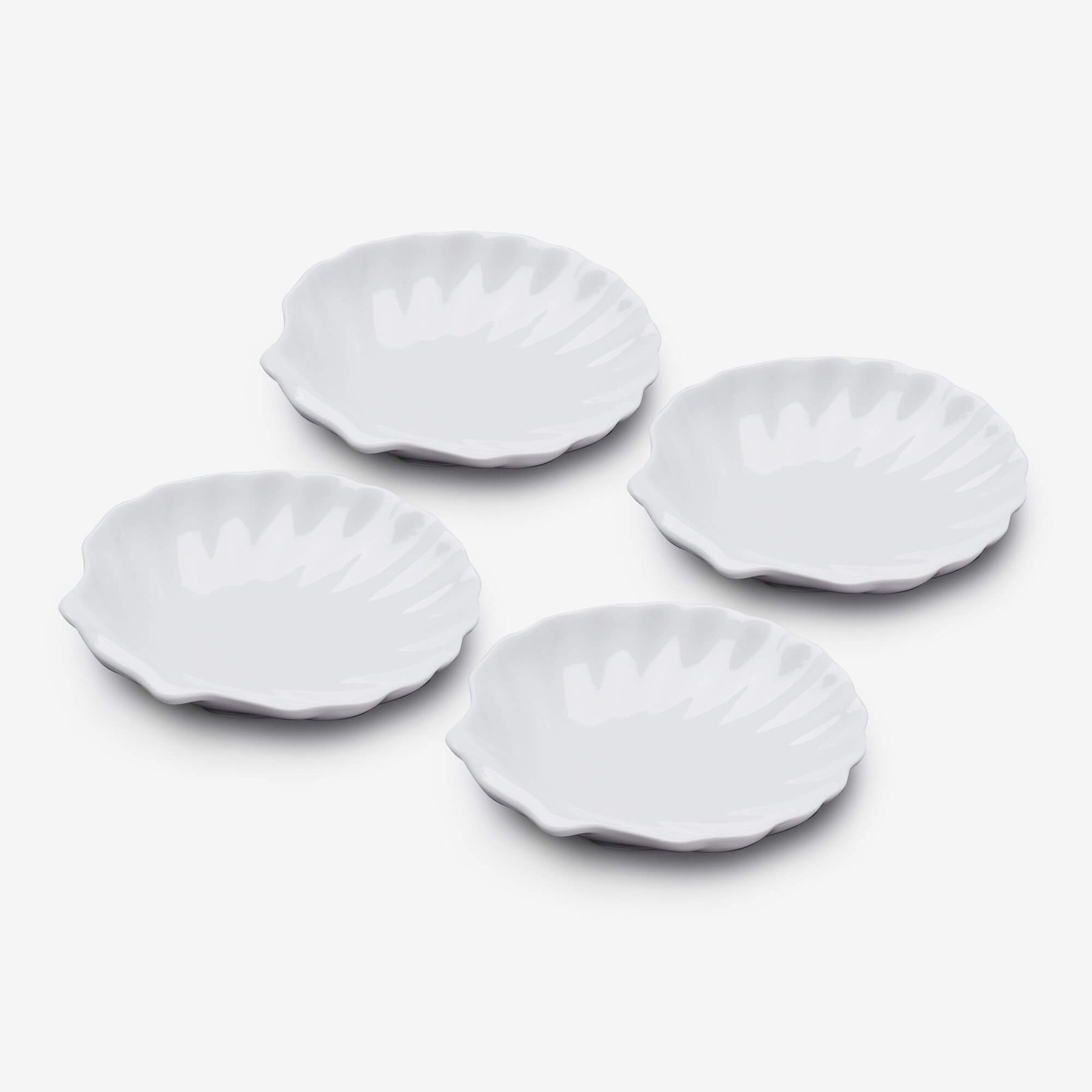 Porcelain Shell Dish (13cm), Set of 4