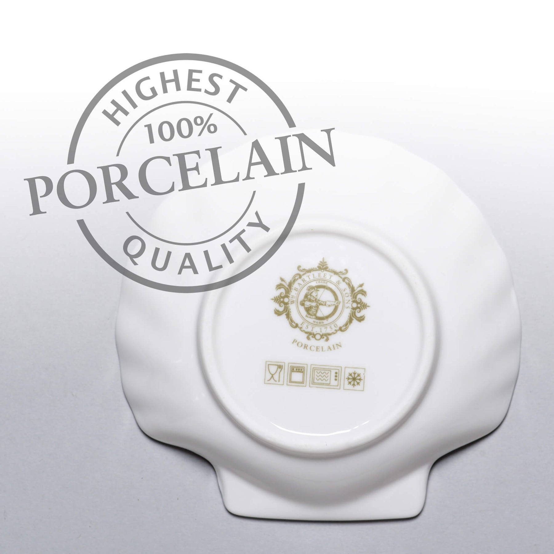 Porcelain Shell Dishes, Set of 4, Available in 3 Sizes