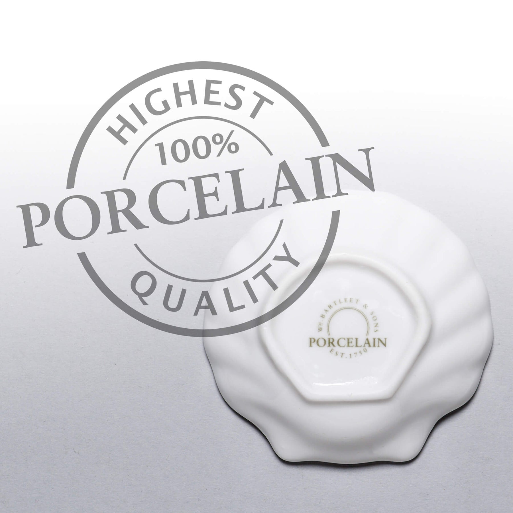 Porcelain Shell Dishes, Set of 4, Available in 3 Sizes