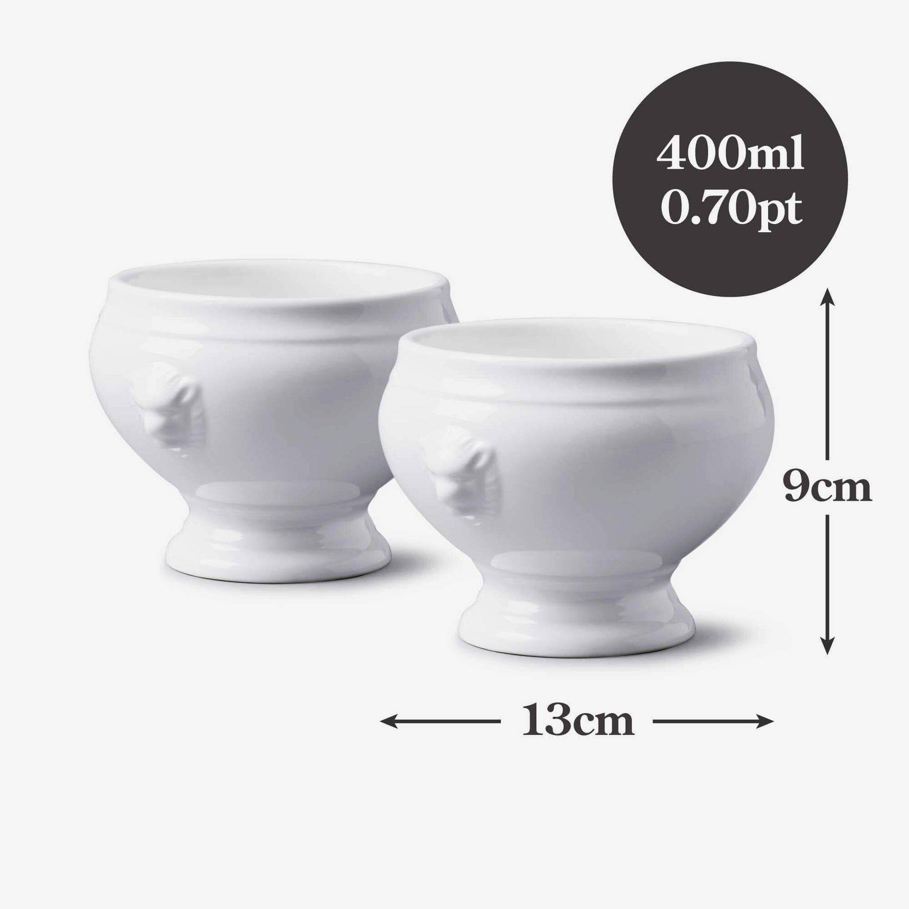 Porcelain Lion Head Soup Bowl Sets