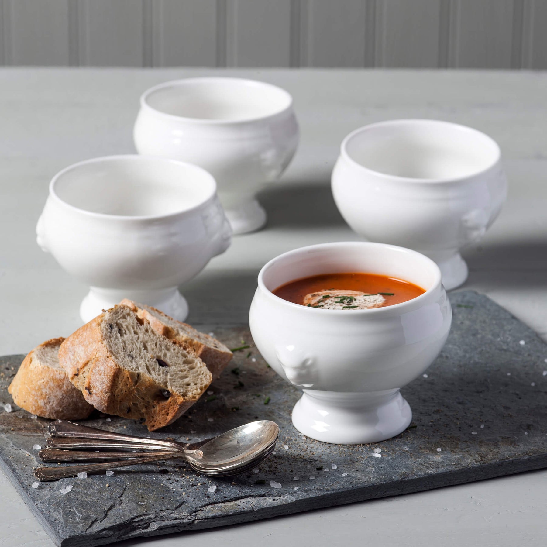 Porcelain Lion Head Soup Bowl Sets