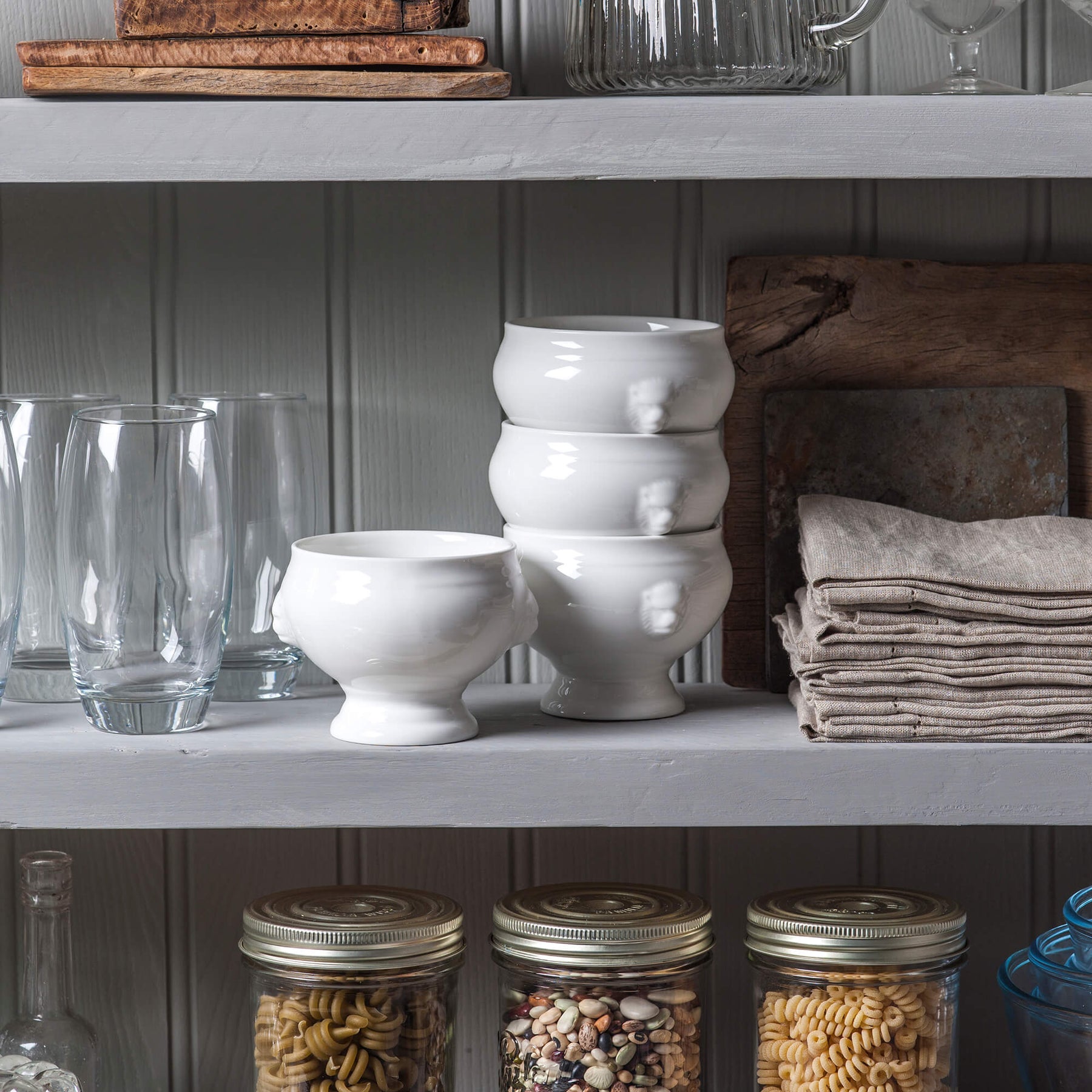 Porcelain Lion Head Soup Bowl Sets