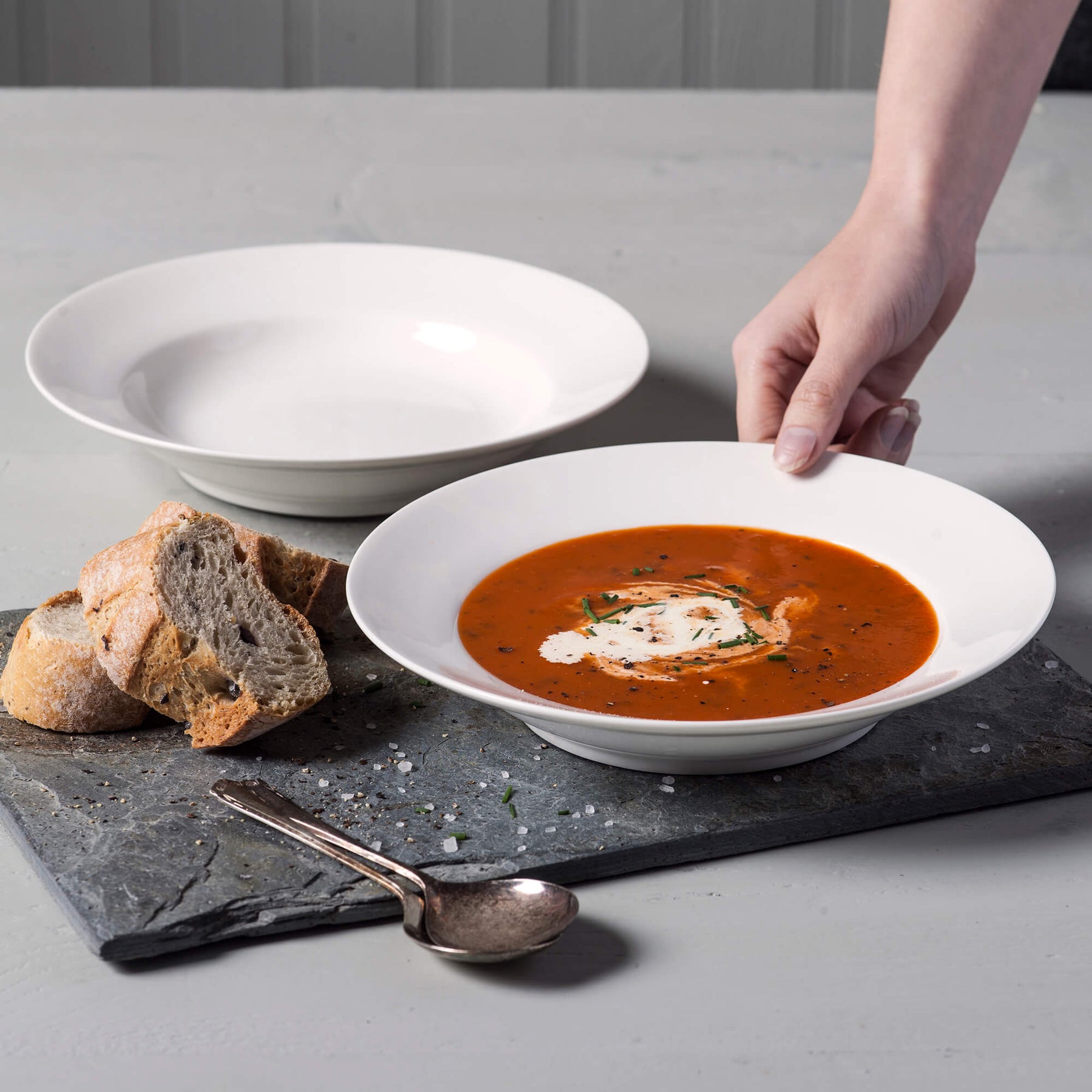 Porcelain Wide Rim Pasta/Soup Bowl Sets