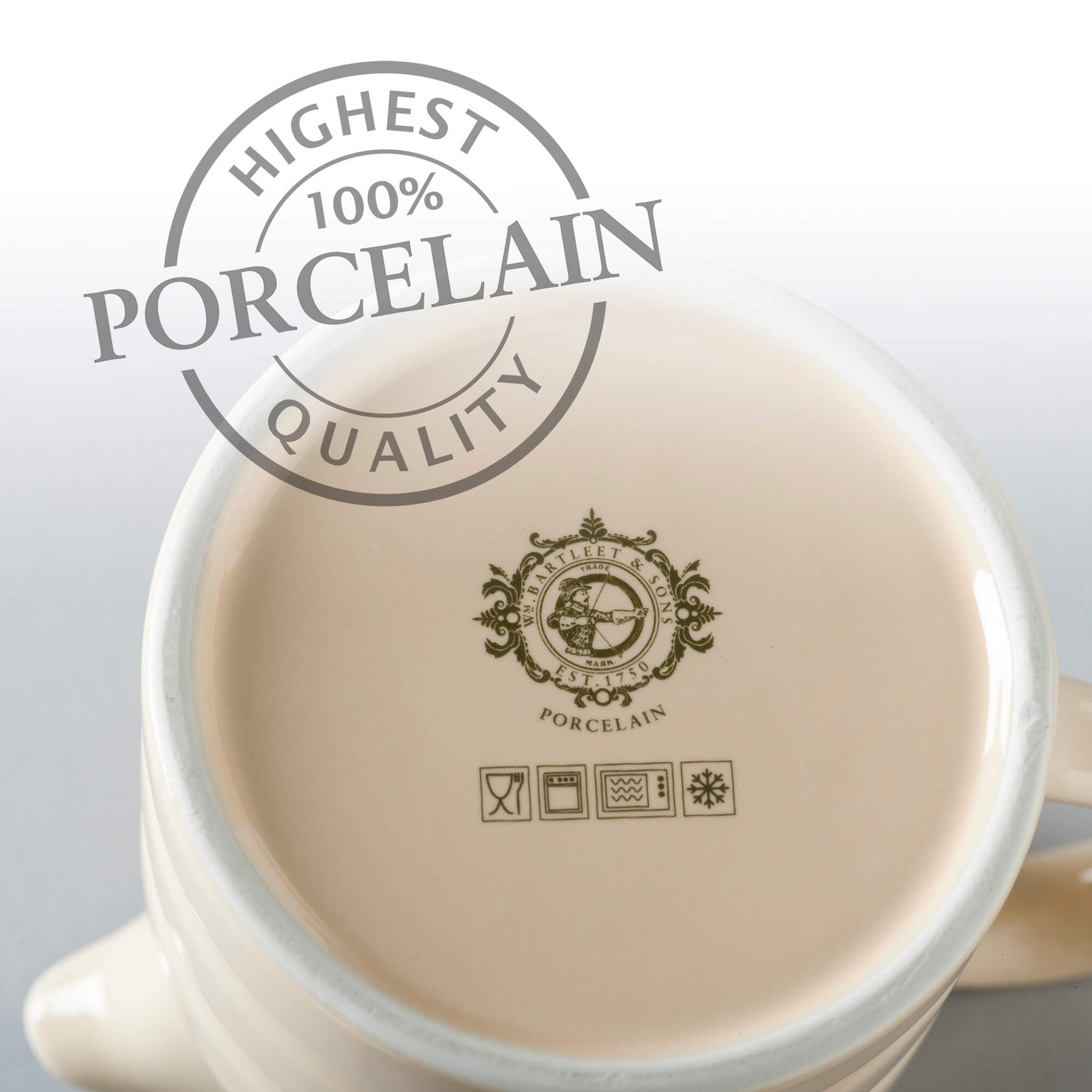Porcelain Traditional Churn Jug, Set of 2