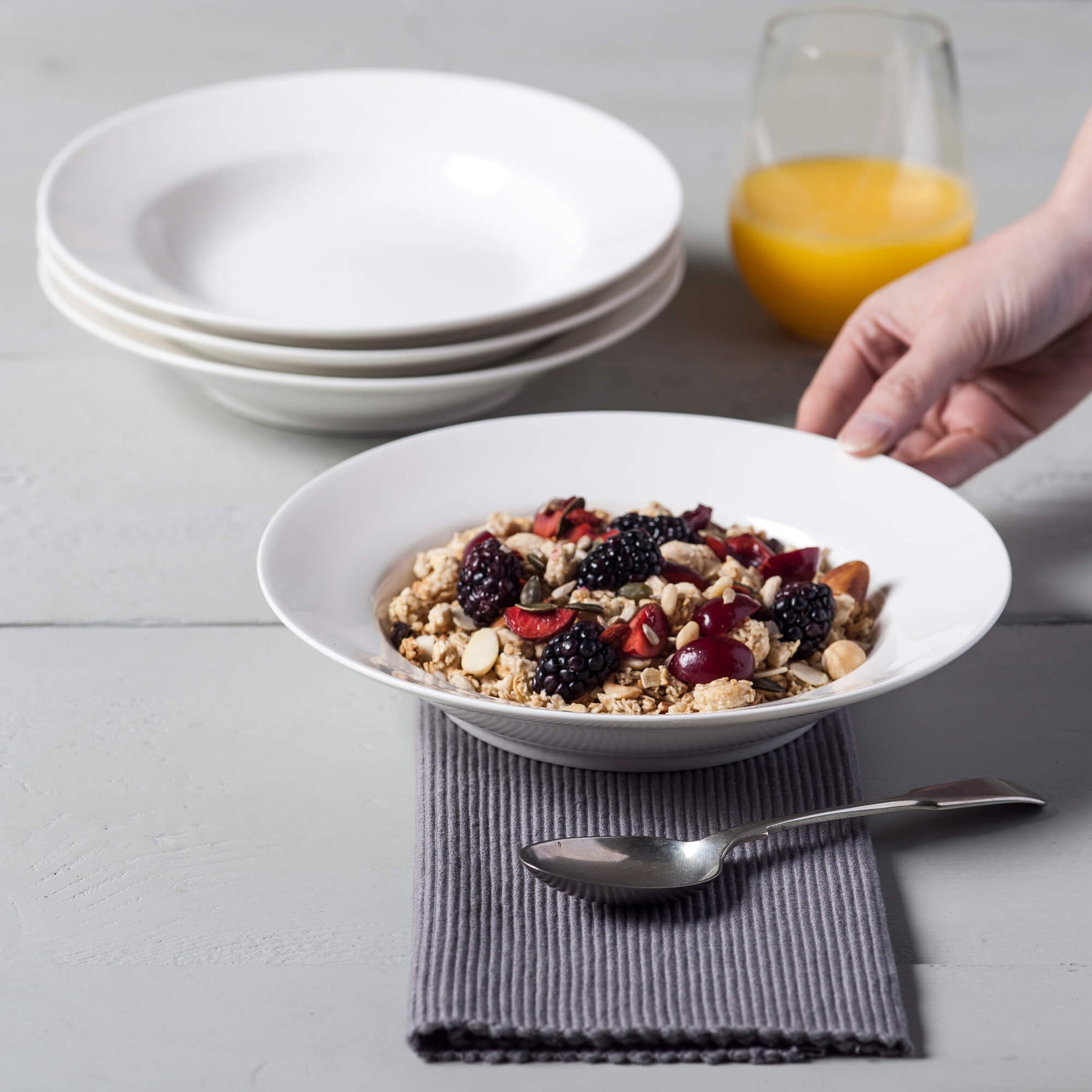 Porcelain Wide Rim Pasta/Soup Bowl Sets