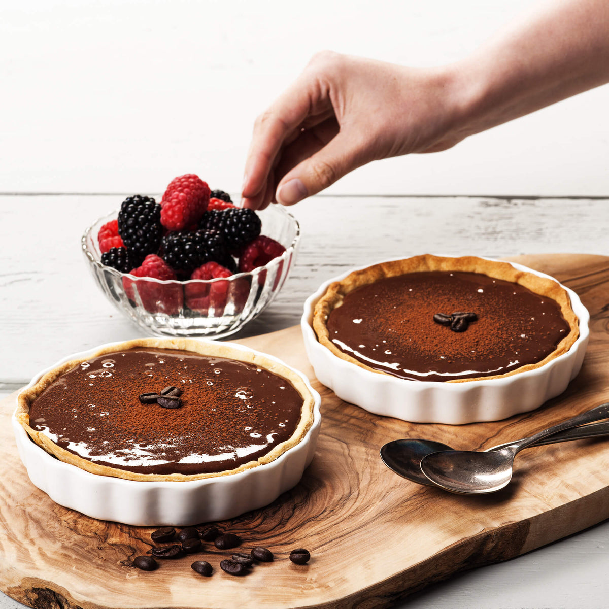 Porcelain Round Flan Dish (13cm), Set of 2