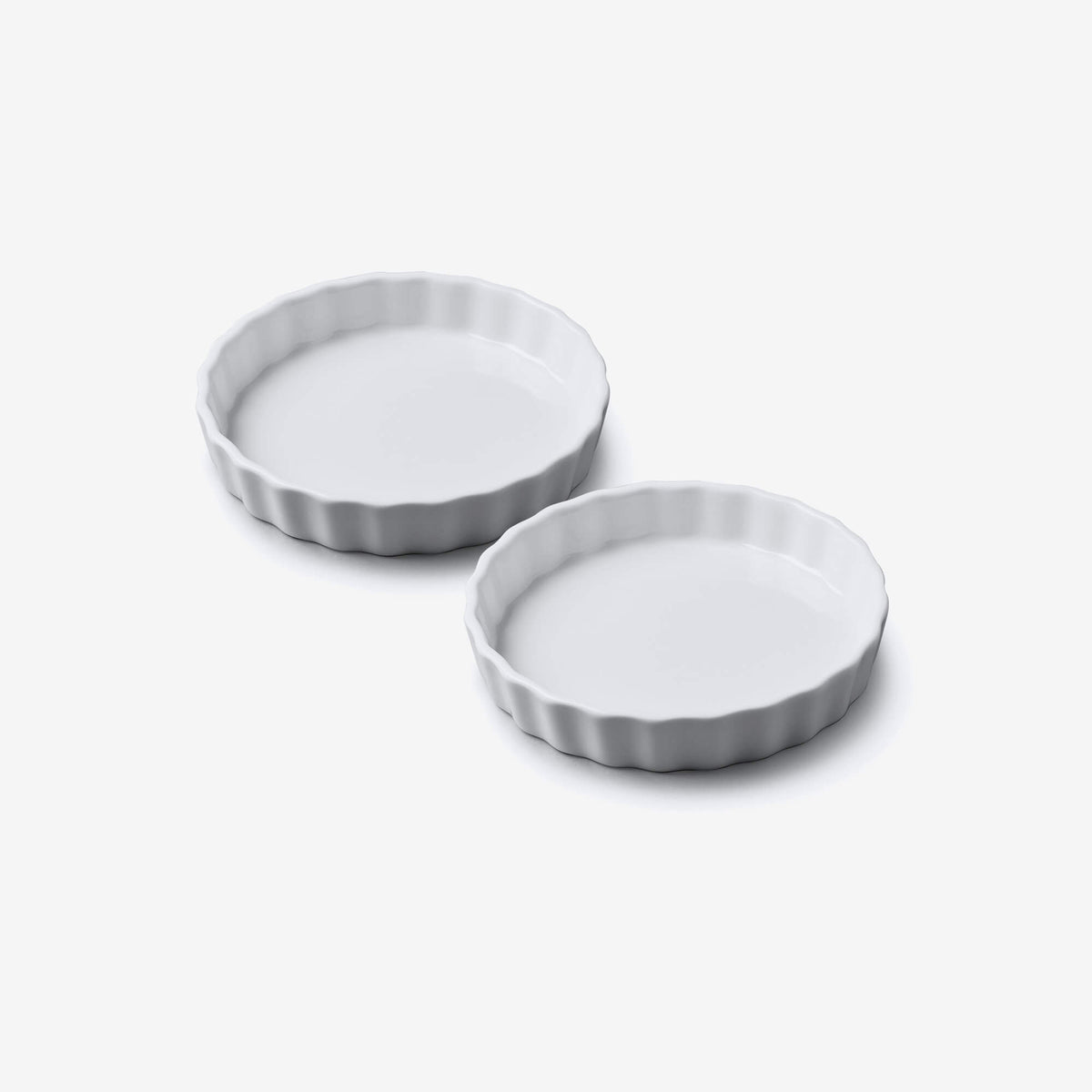 Porcelain Round Flan Dish (11cm), Set of 2