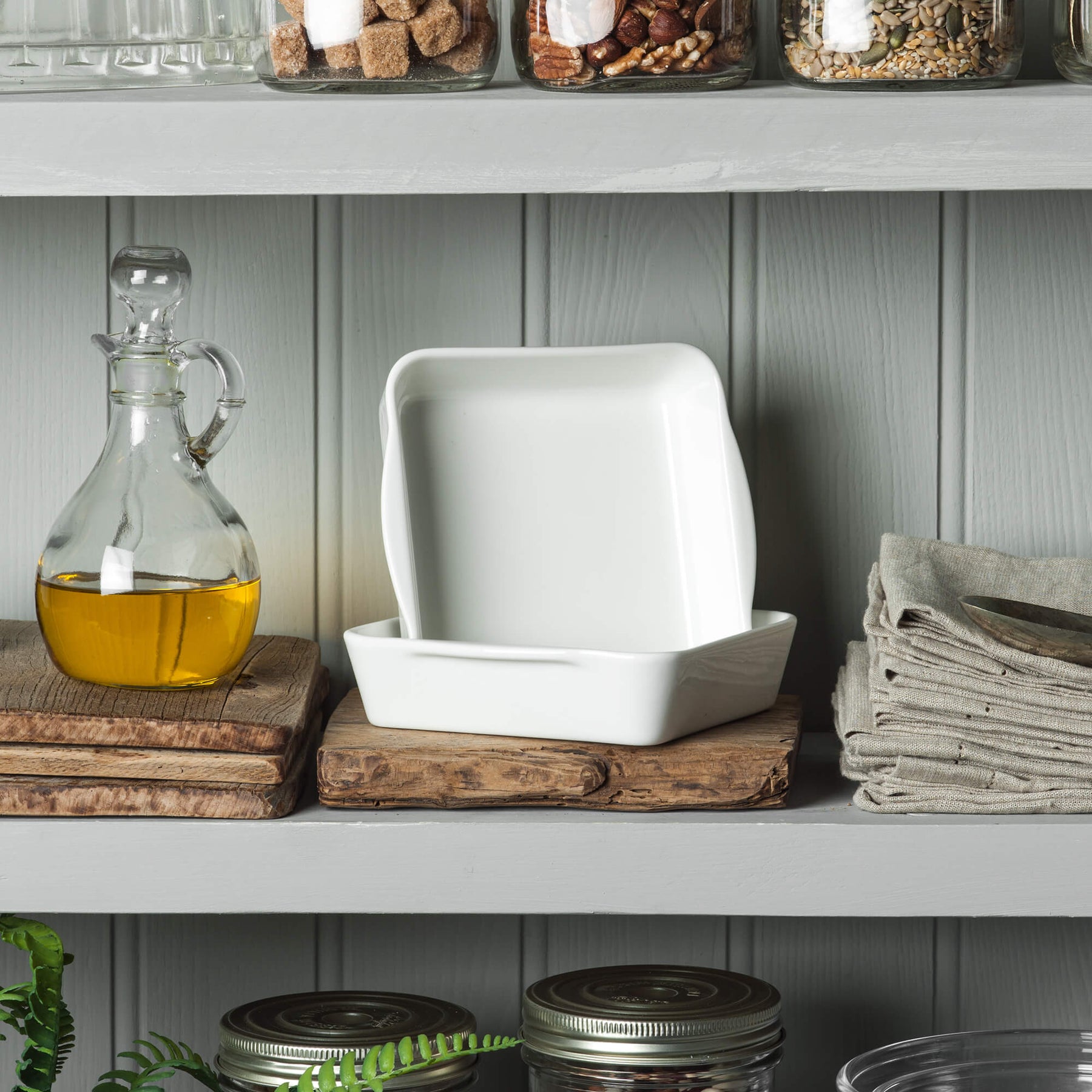Porcelain Square Baker, Set of 2