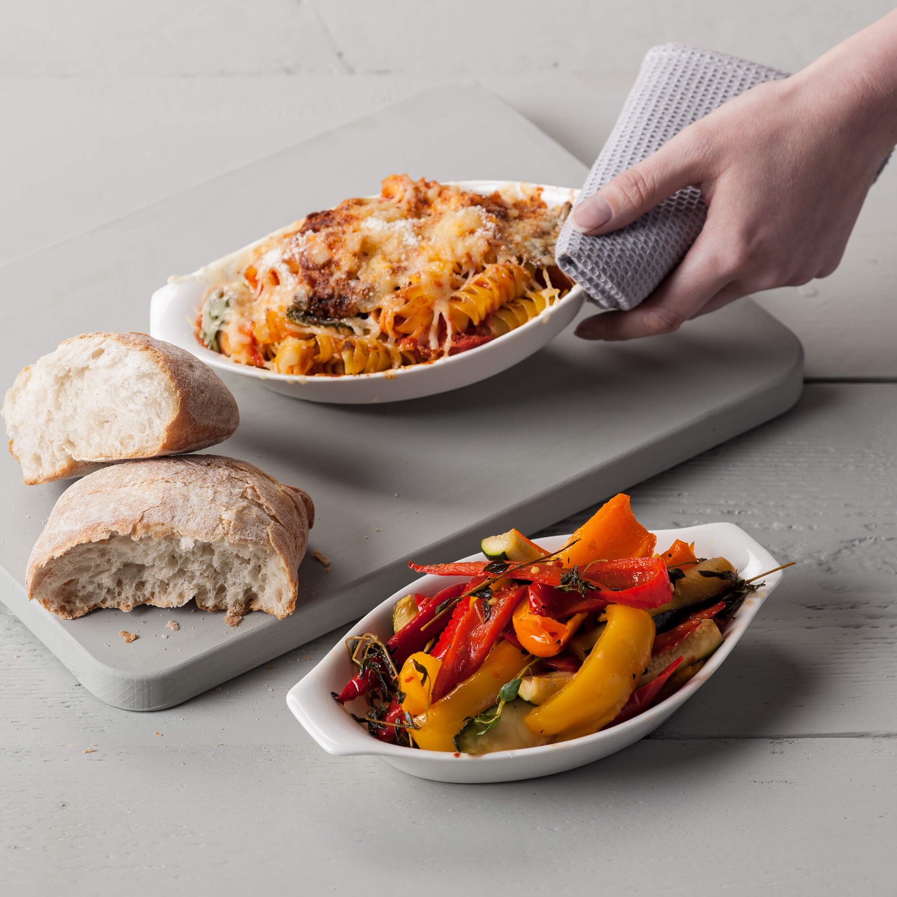 Porcelain Oval Gratin Dish (21cm), Set of 2