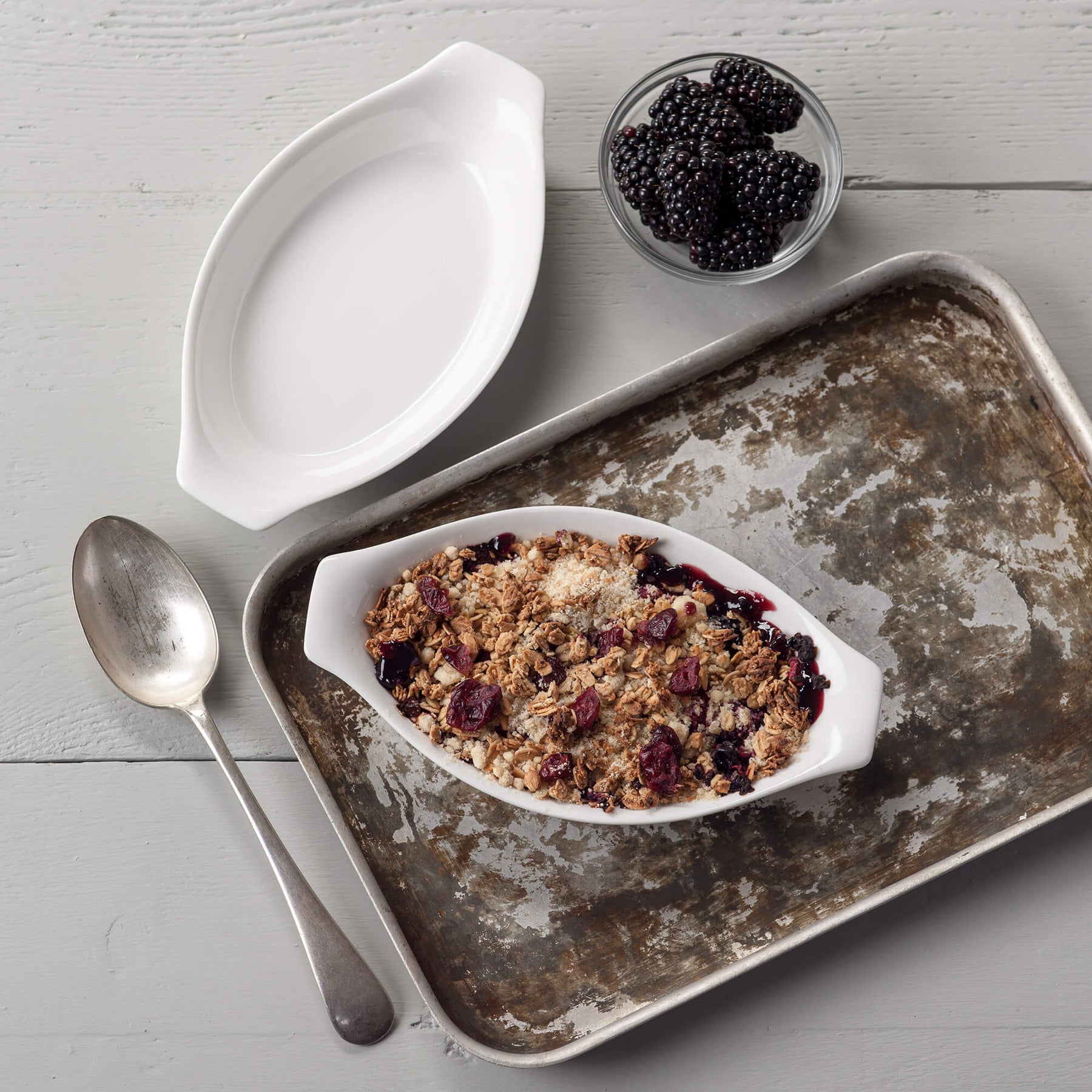 Porcelain Oval Gratin Dish (21cm), Set of 2