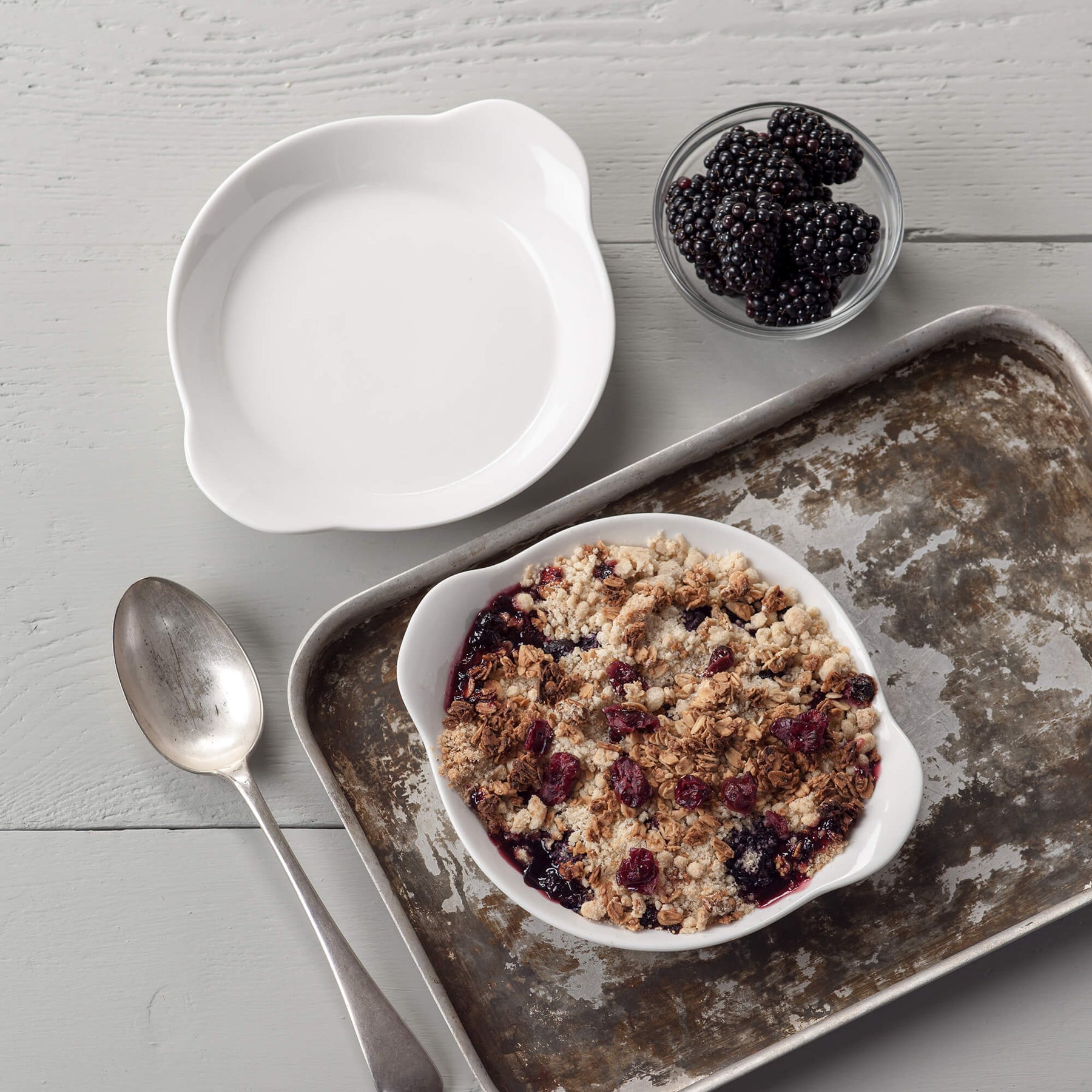 Porcelain Round Gratin Dish, Set of 2, Available in 3 Sizes