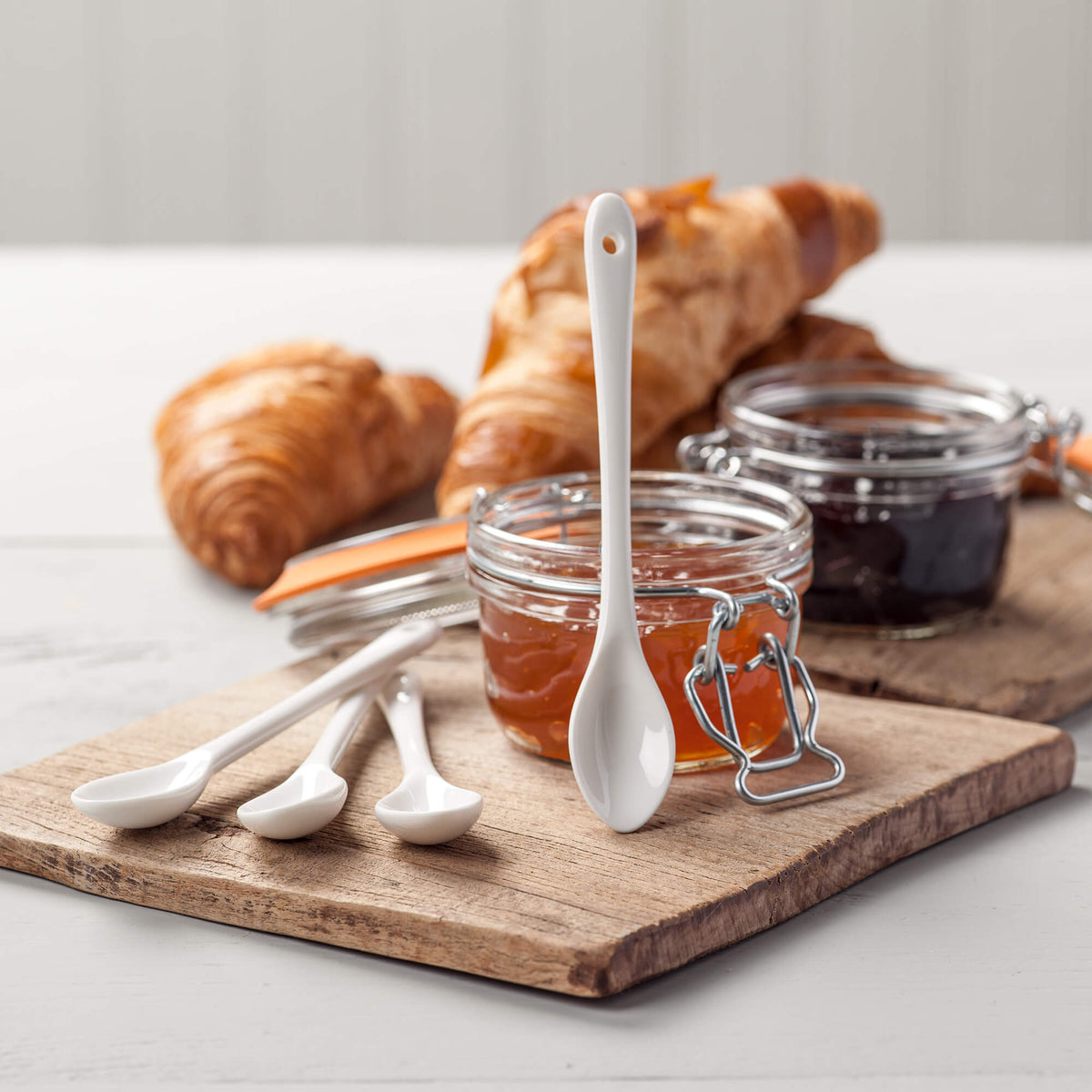 Porcelain Long Condiment Spoon (15cm), Set of 4