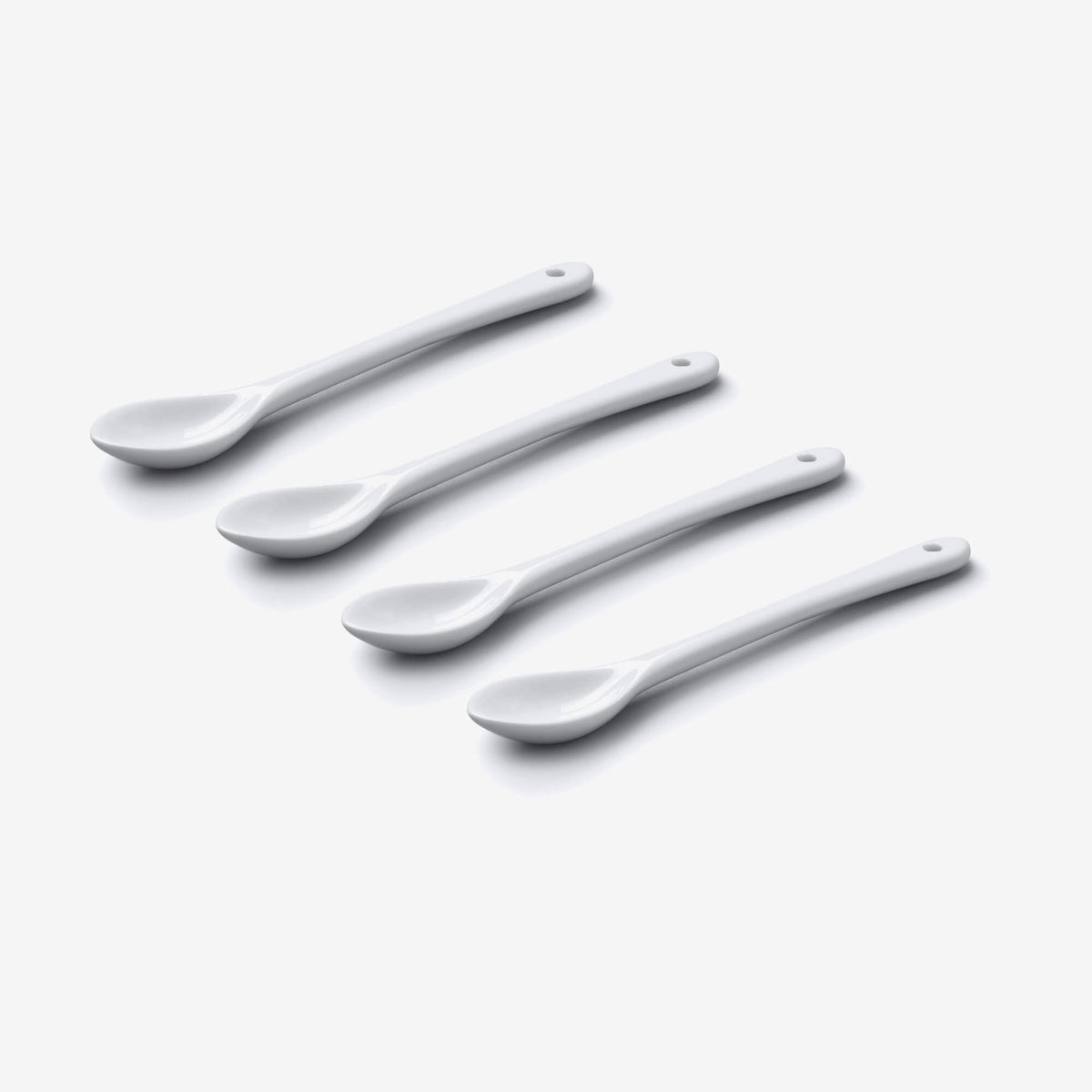 Porcelain Long Condiment Spoon (15cm), Set of 4